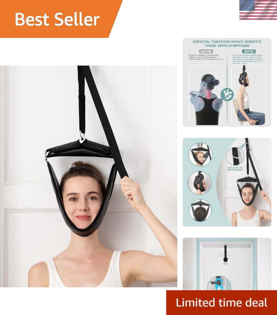 Adjustable Neck Stretcher – Portable Cervical Traction Device for Pain Relief