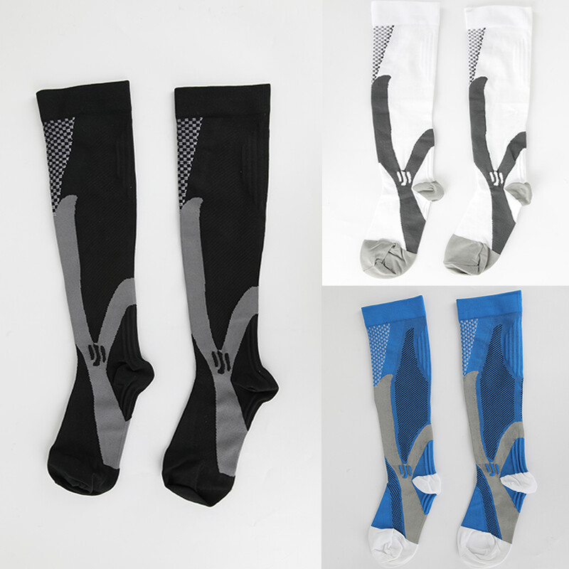 Women Mens Knee High Compression Socks 20-30mmHG Stockings Support Brace Sports