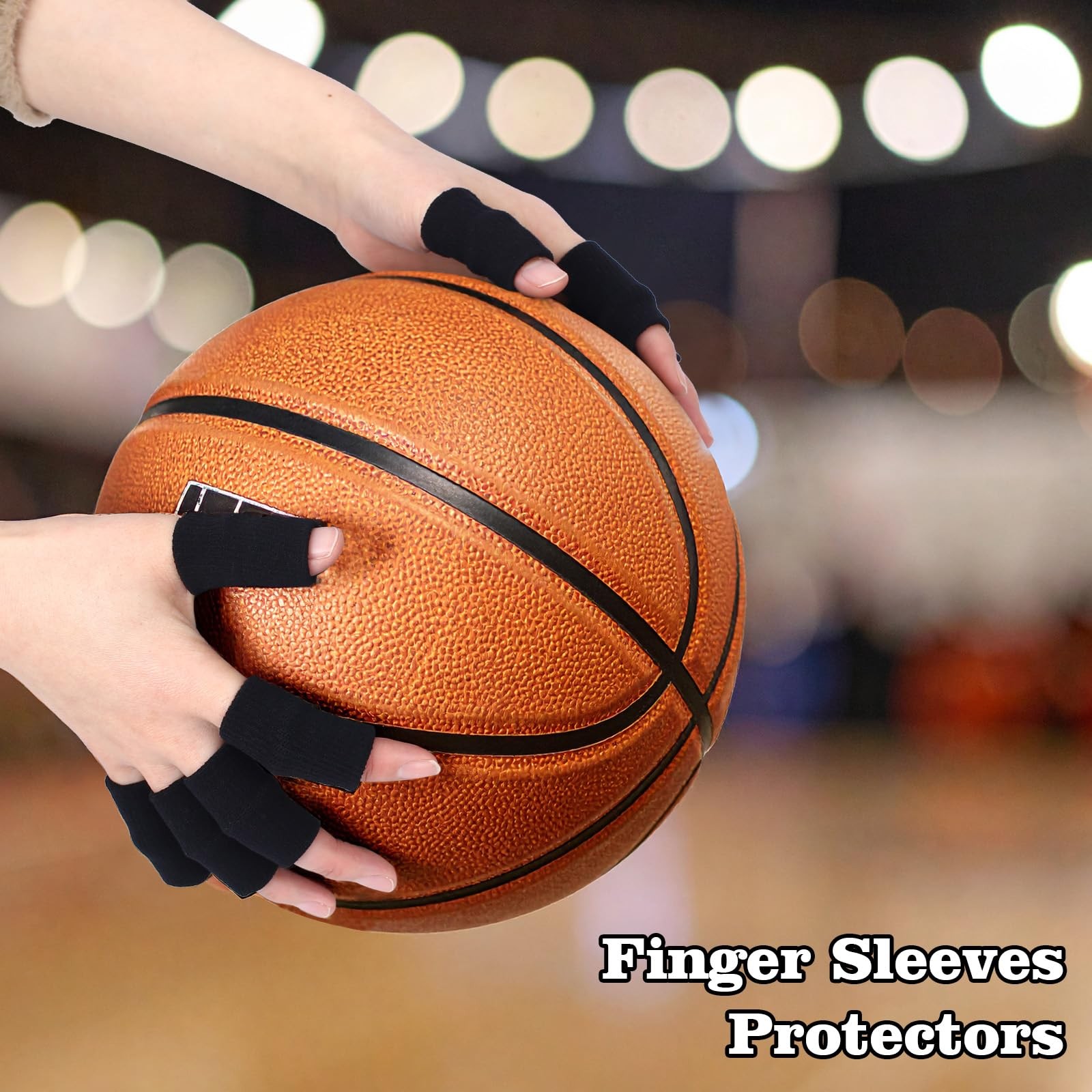 ElevateTech Finger Sleeves Protectors, 10 Pcs One Size, black