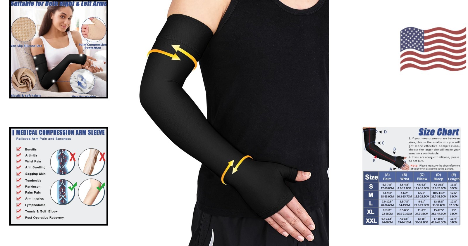 Medical Grade Compression Arm Sleeve – 20-30 mmHg Support for Active Lifestyle