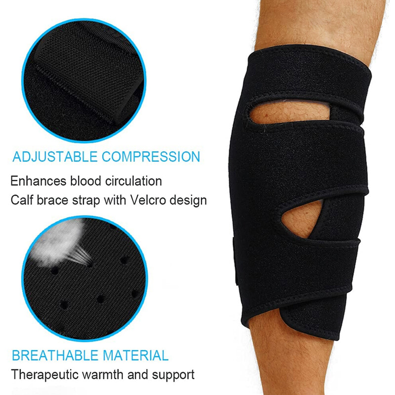 Adjustable Calf Support Brace Shin Splint Compression Calf Wrap Muscle Swelling