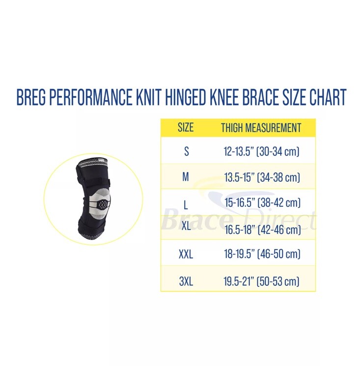 Breg Hinged Knee Brace Size Small 12-13.5” Unisex Adult Left Or Right Knit