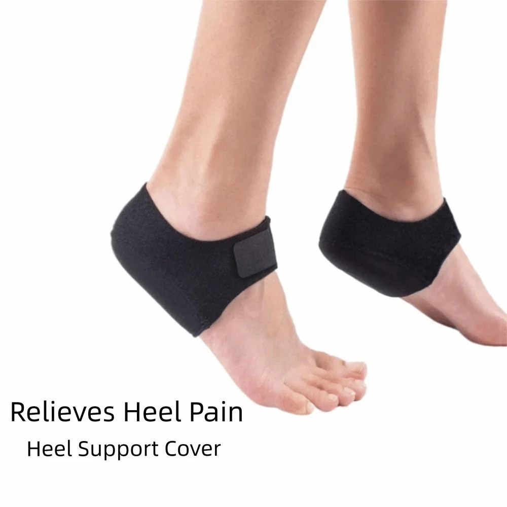 Adjustable Straps Silicone Heel Pads Shock Absorption Support Cushion Fasciitis