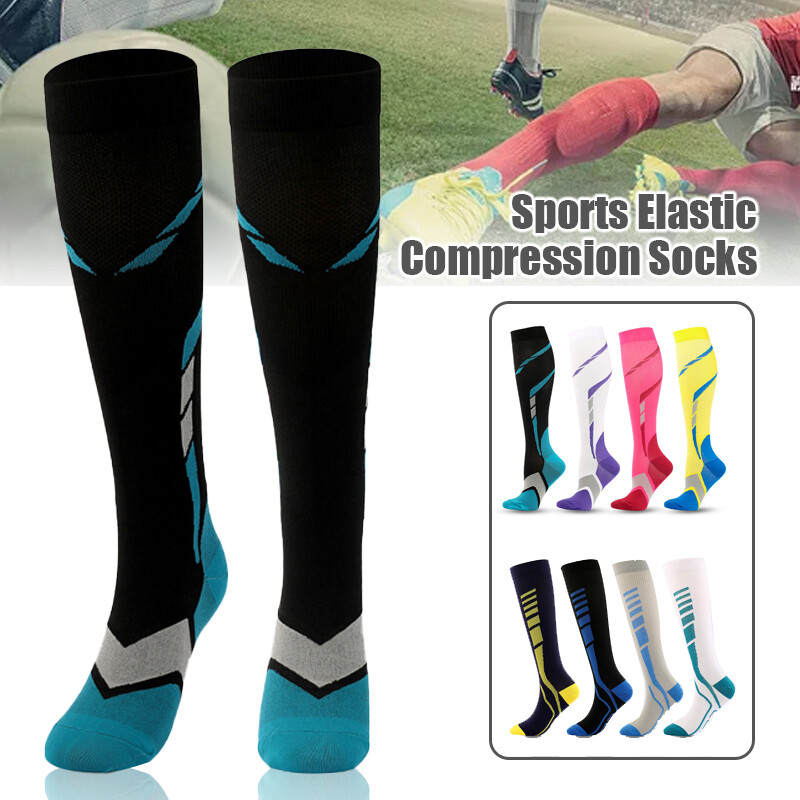 Men’s Women’s Running Knee Socks Compression Socks Elastic Football Sports Socks