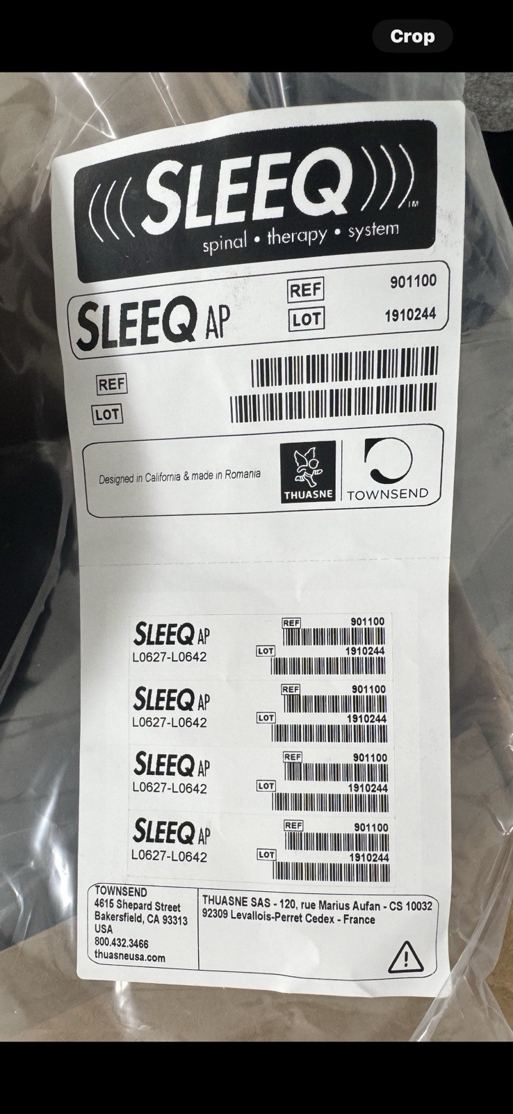 SLEEQ 901100 BACK BRACE SPINAL THERAPY SYSTEM (SLEEQ AP)