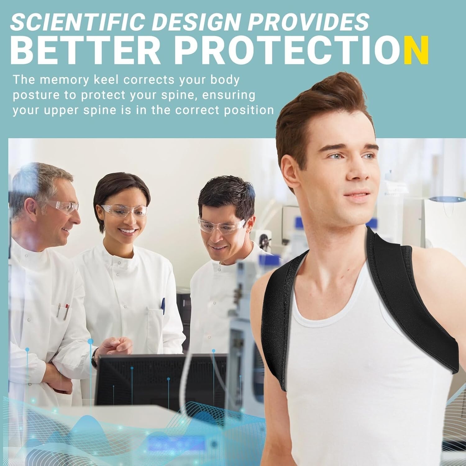 Adjustable Posture Corrector Unisex Back Brace Upper Spine Support Hunchback