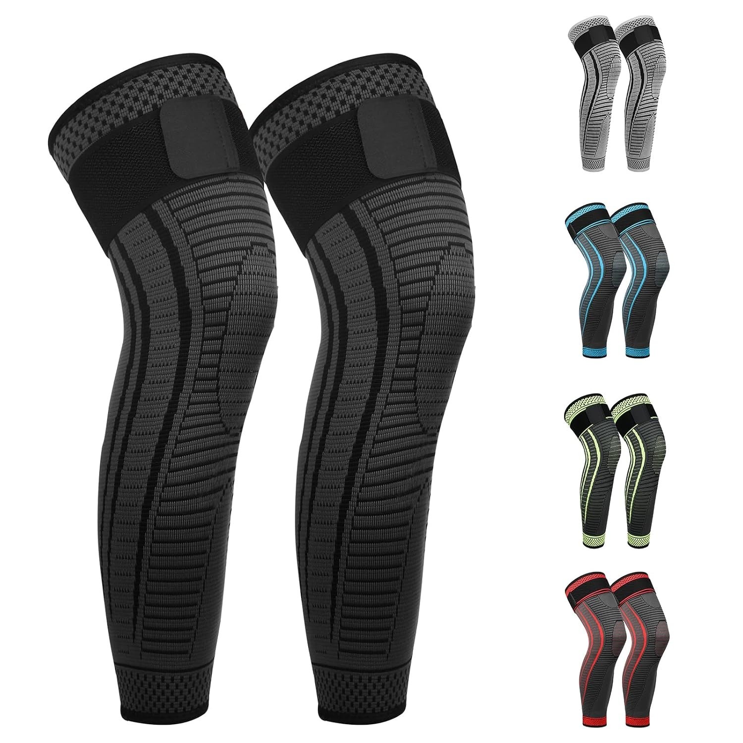 2-Pack Full Leg Compression Sleeves for Rapid Recovery & Athletic Support – L