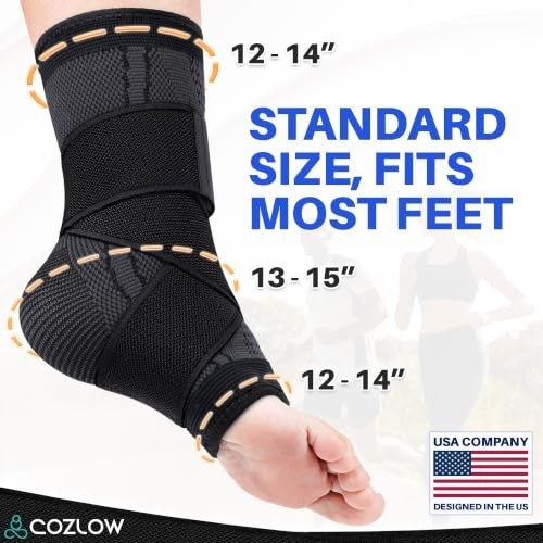 Ankle Brace Support Wrap Achilles Tendonitis Plantar Fasciitis Compression Sleev