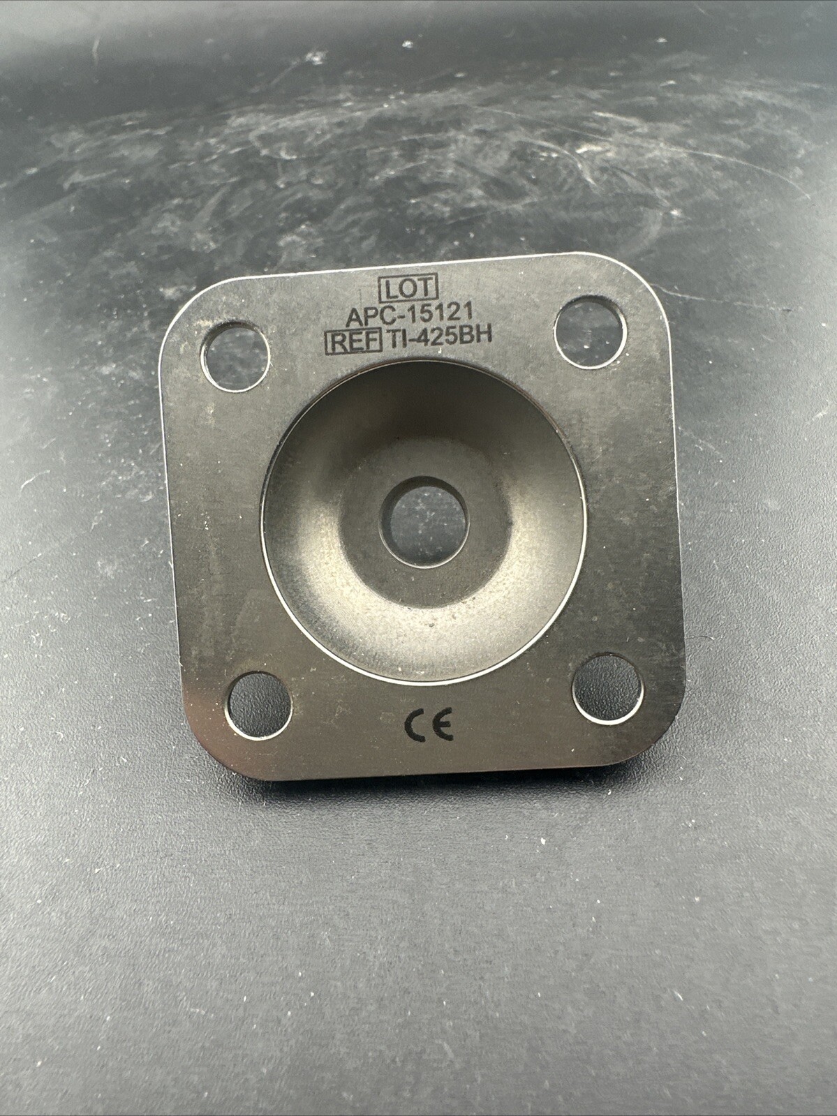Prosthetic 4 hole pyramid prosthetic plate adapter component Titanium