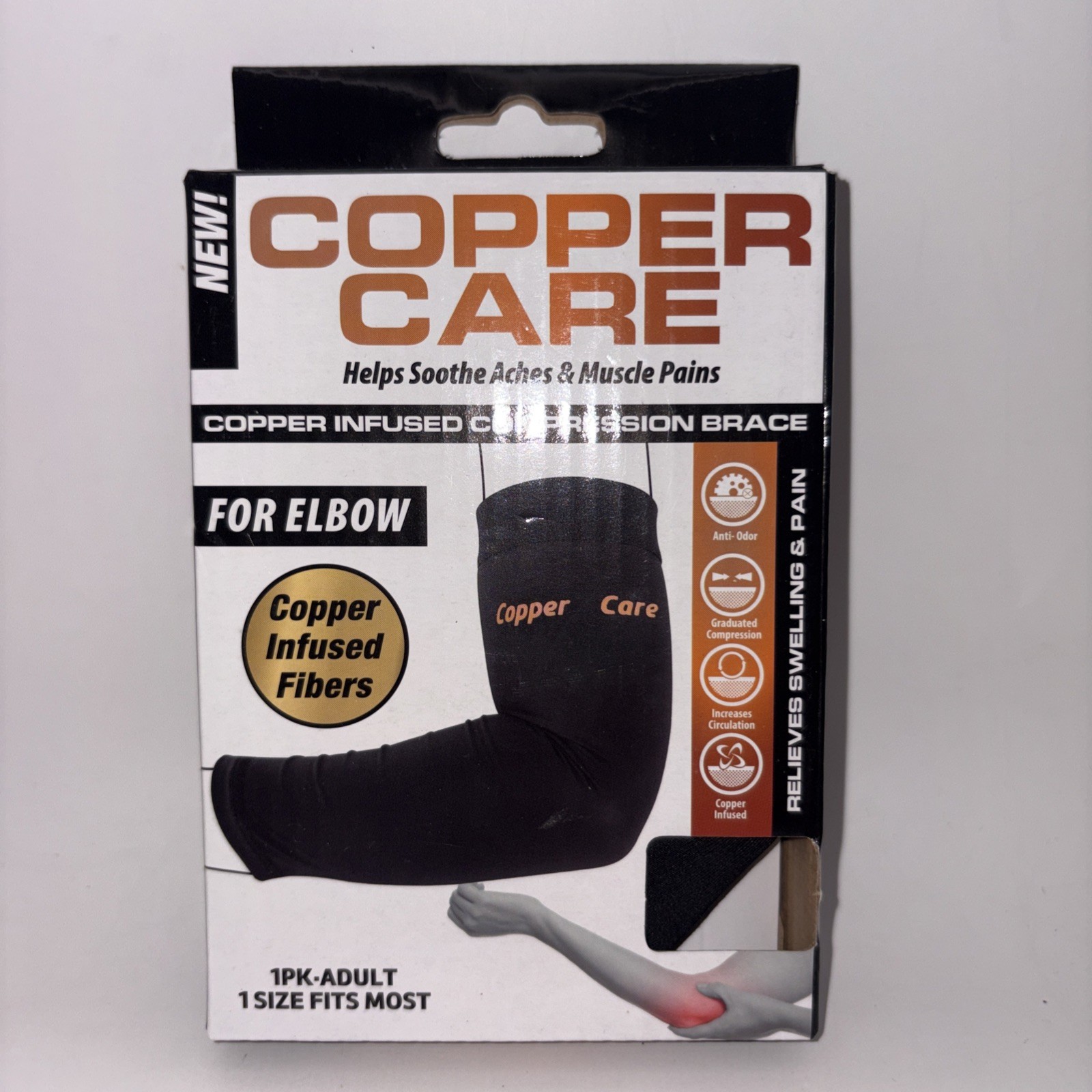 Elbow Compression Sleeve Copper Infused Support For Joint Pain