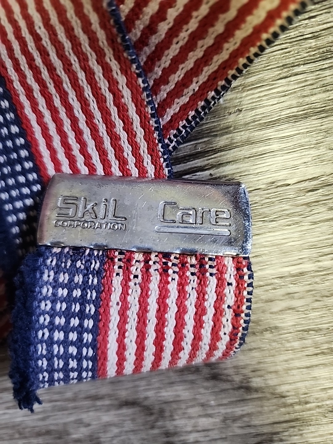 60 inch Skil-Care Rehab Belt – Red White And Blue – With Silver Tone Buckle