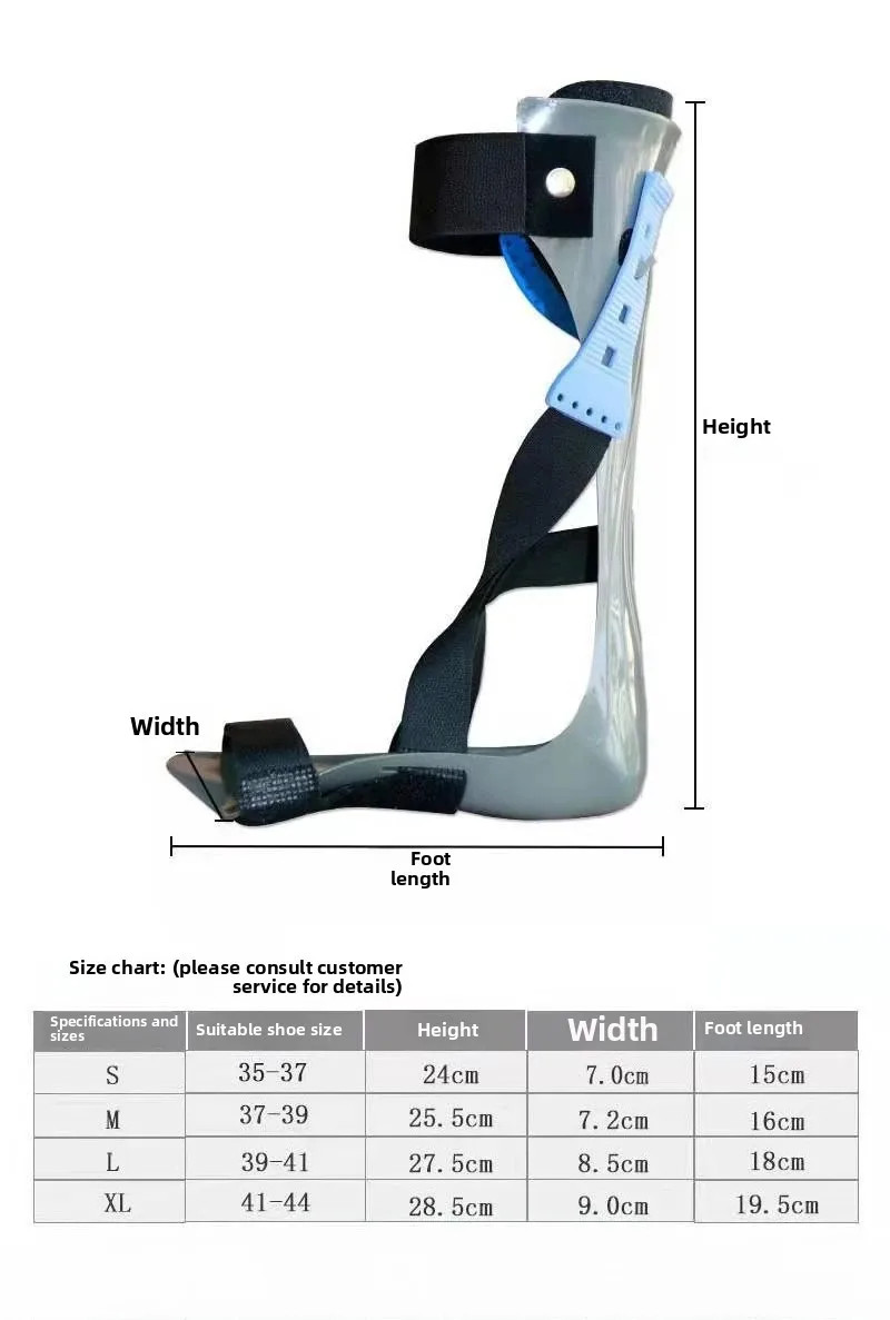 Adjustable Ankle-Foot Support Brace Mobility Rehabilitation Aid for Drop Foot