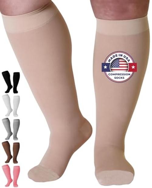 for Women and Men 20-30mmHg Knee High – Graduated Knee High Medium Beige