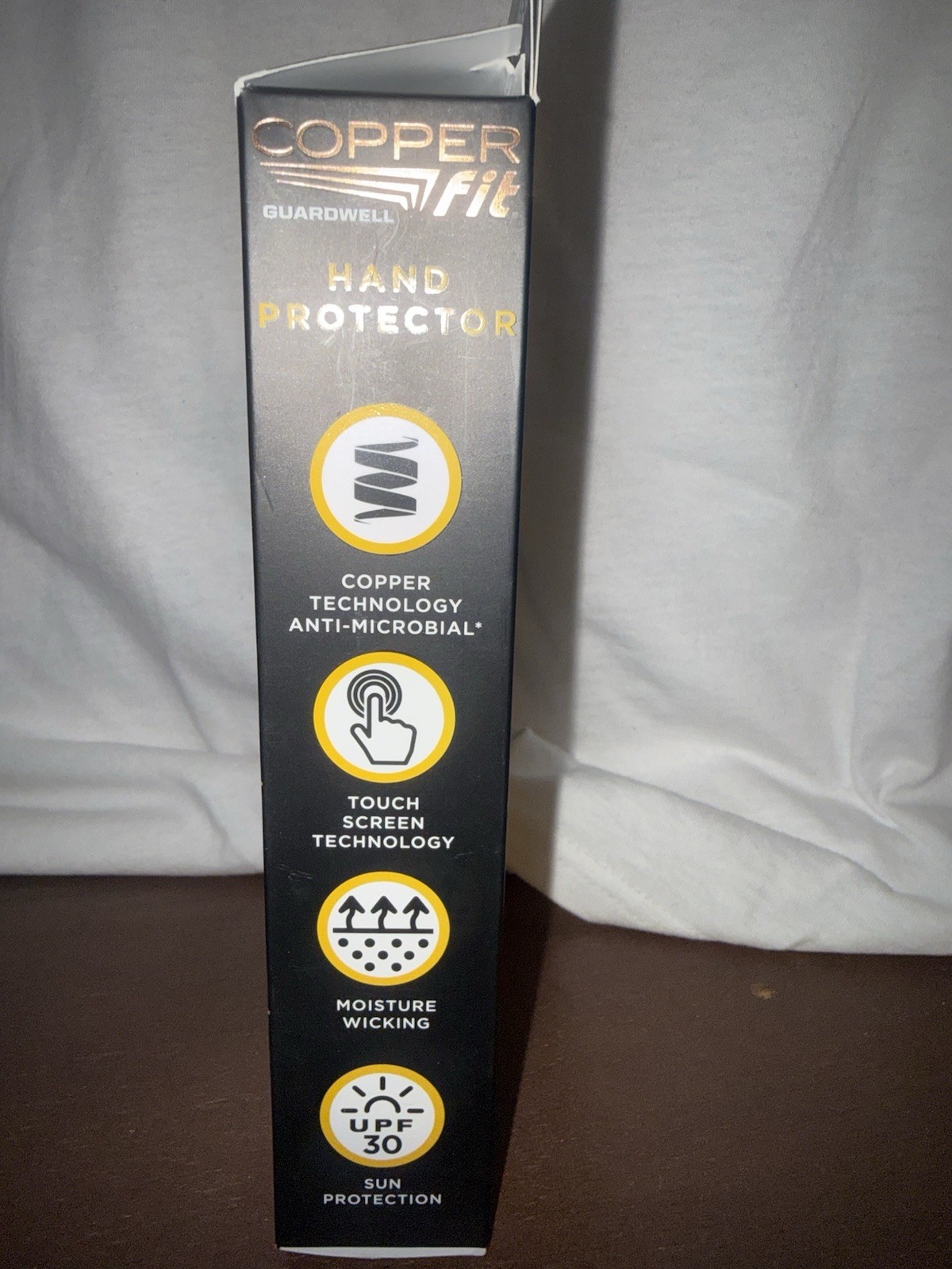 Copper Fit Guardwell Hand Protector Gloves,Unisex, Size L/XL- Black