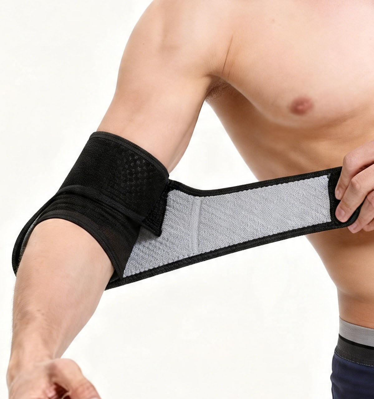 A Adjustable Unisex Elbow Support, Black
