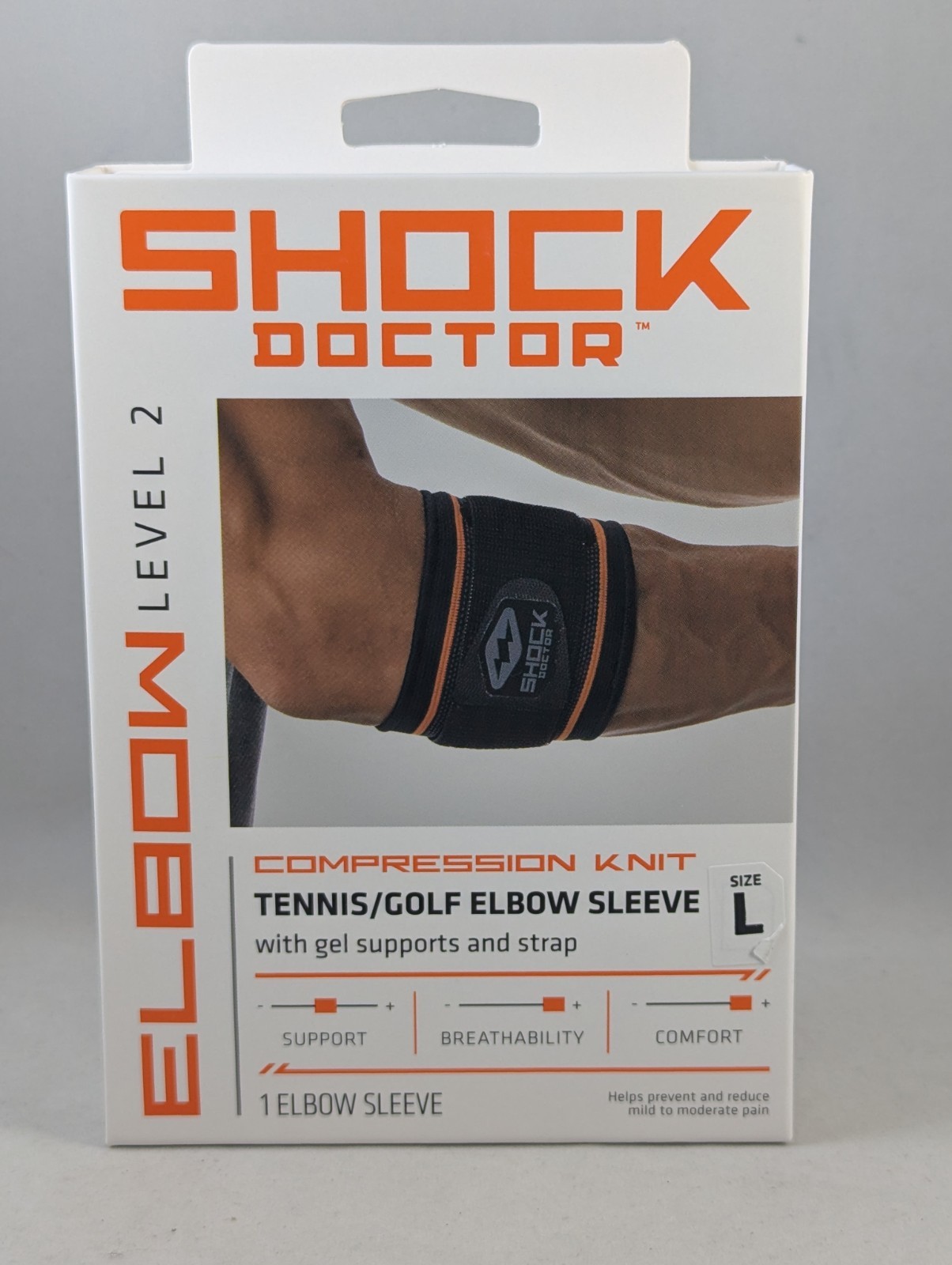 Shock Doctor Compression Tennis / Golf Elbow Support Sleeve Large