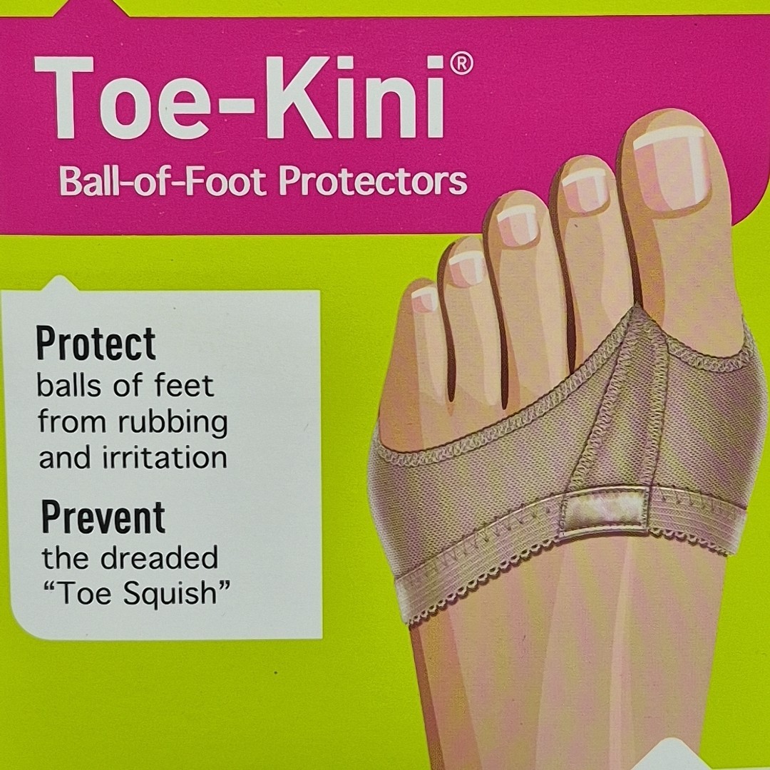 2 PACKS- PROFOOT TOE-KINI BALL OF FOOT PROTECTORS 1 PAIR 5-9 NARROW TO MEDIUM