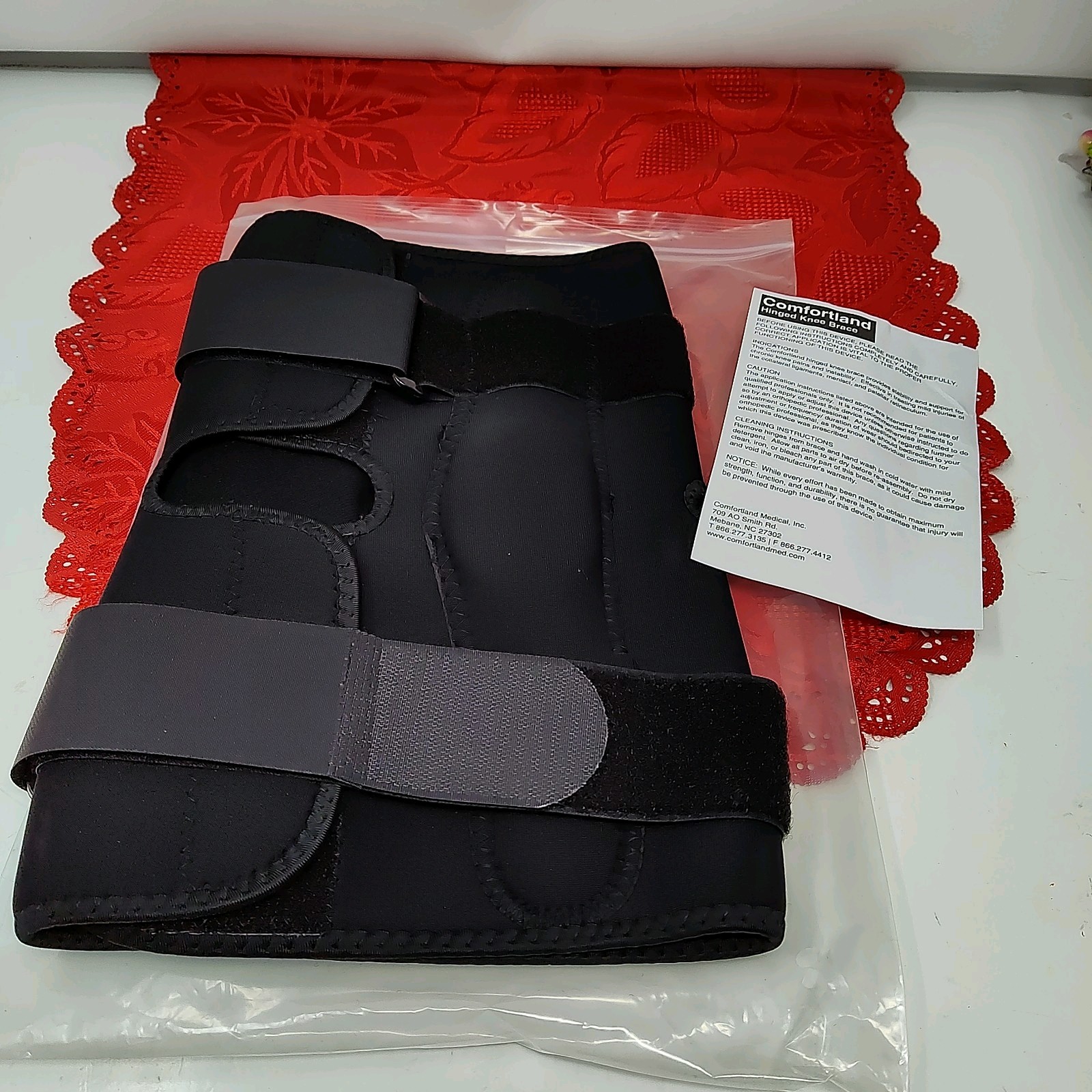 Comfortland CK-101-2 Small Universal Hinged Knee Brace NEW Black