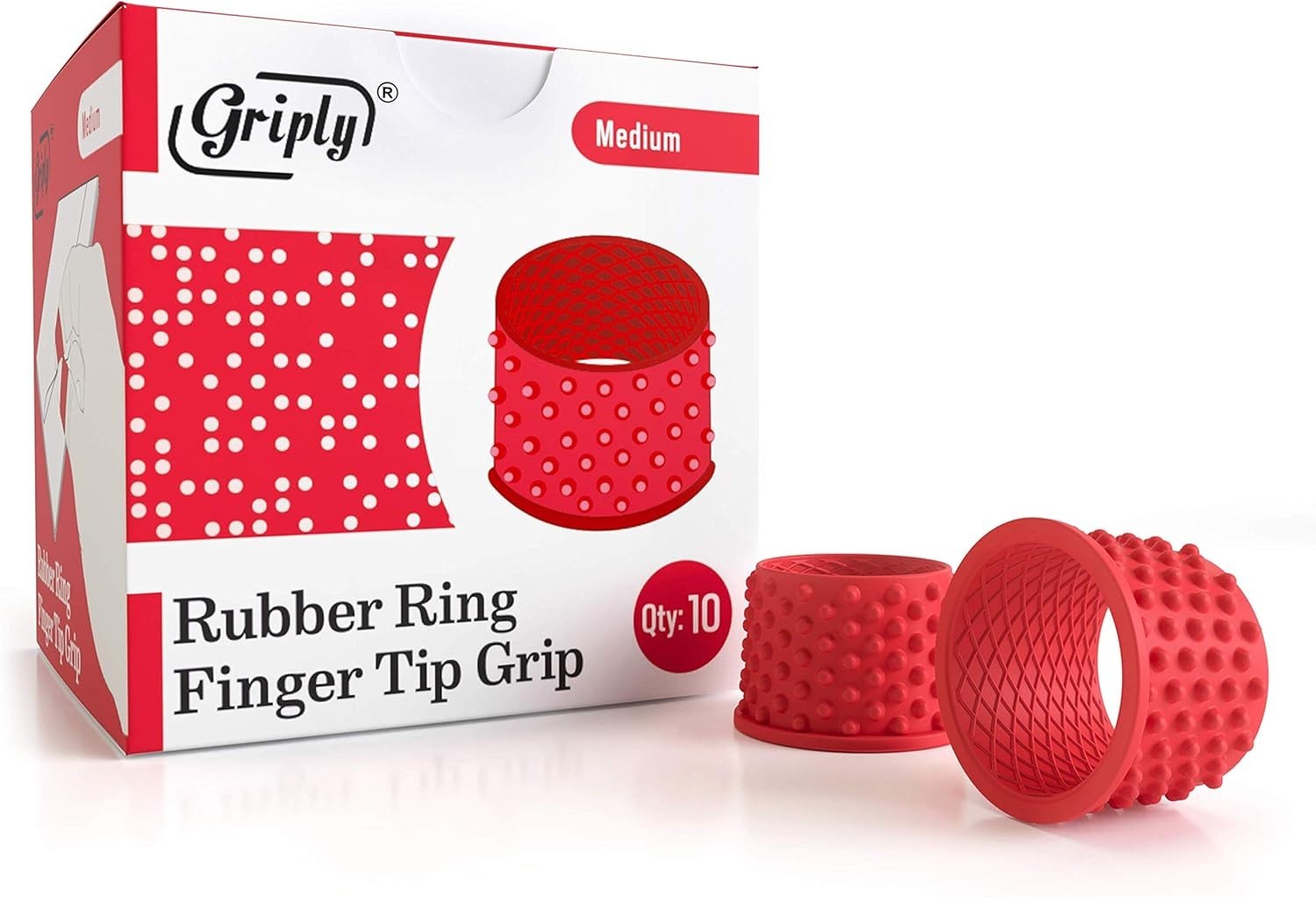 Secure Grip Medium Finger Tips: Reusable Latex-Free Protectors for Easy Handling