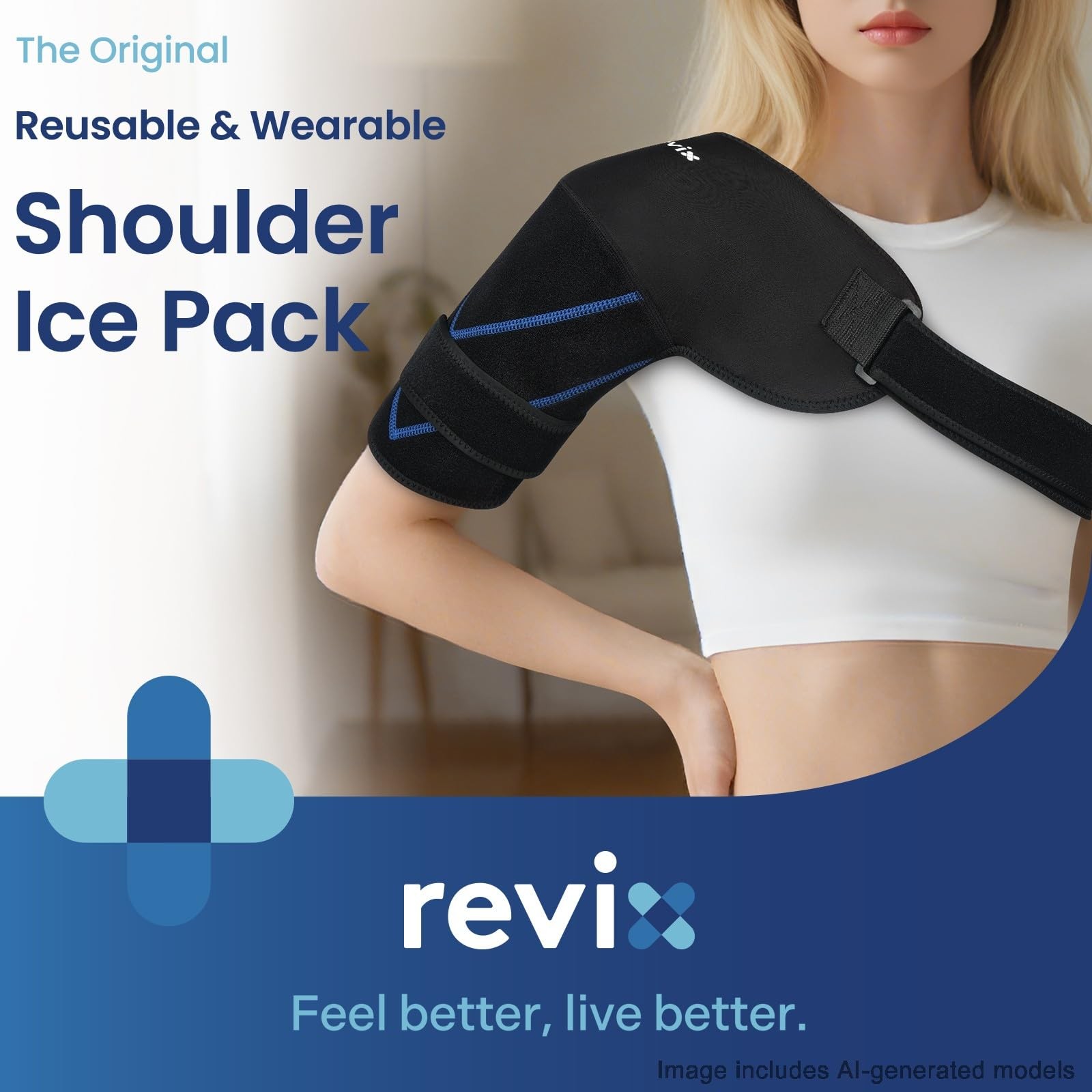 Shoulder Ice Pack Wrap Standard XL Size – Reusable Gel Brace for Recovery