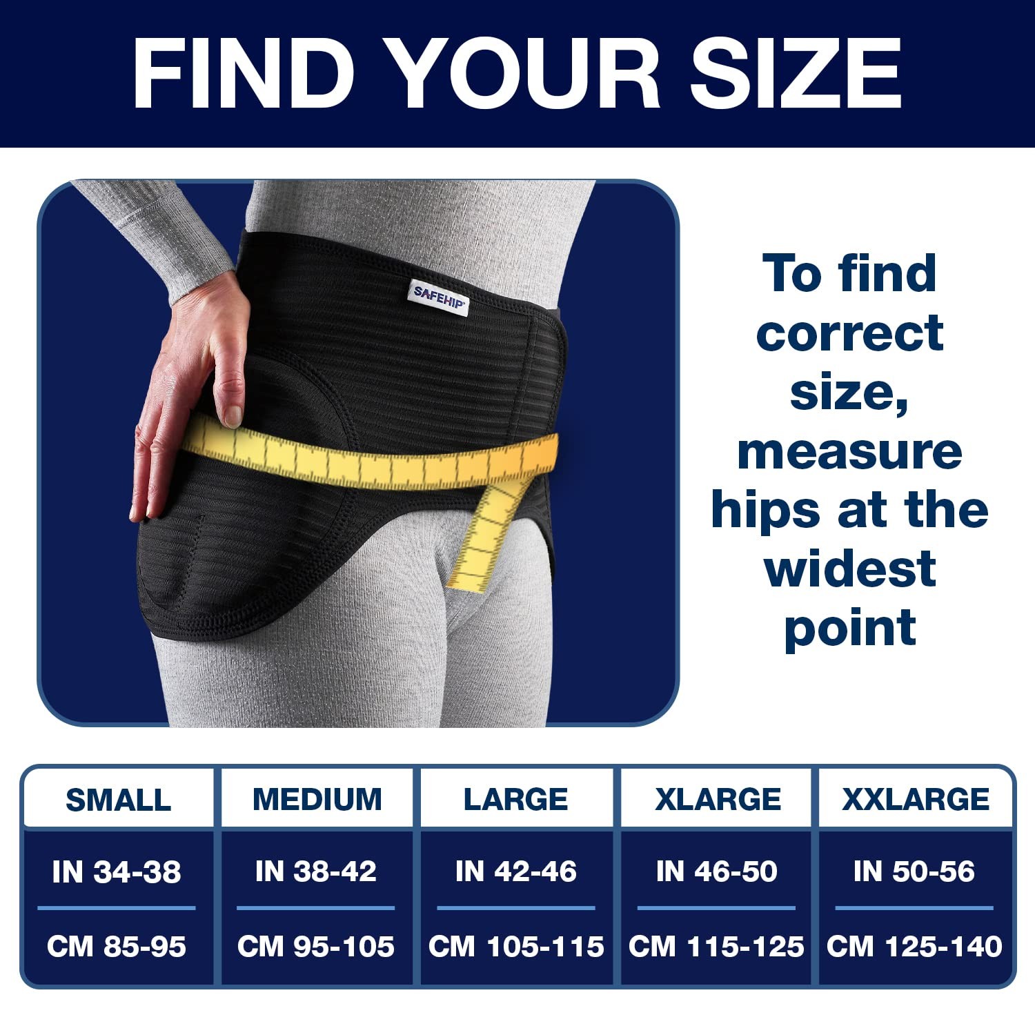 SAFEHIP Active Hip Protector Belt Fall Fracture Injury Prevention Hip Pads for