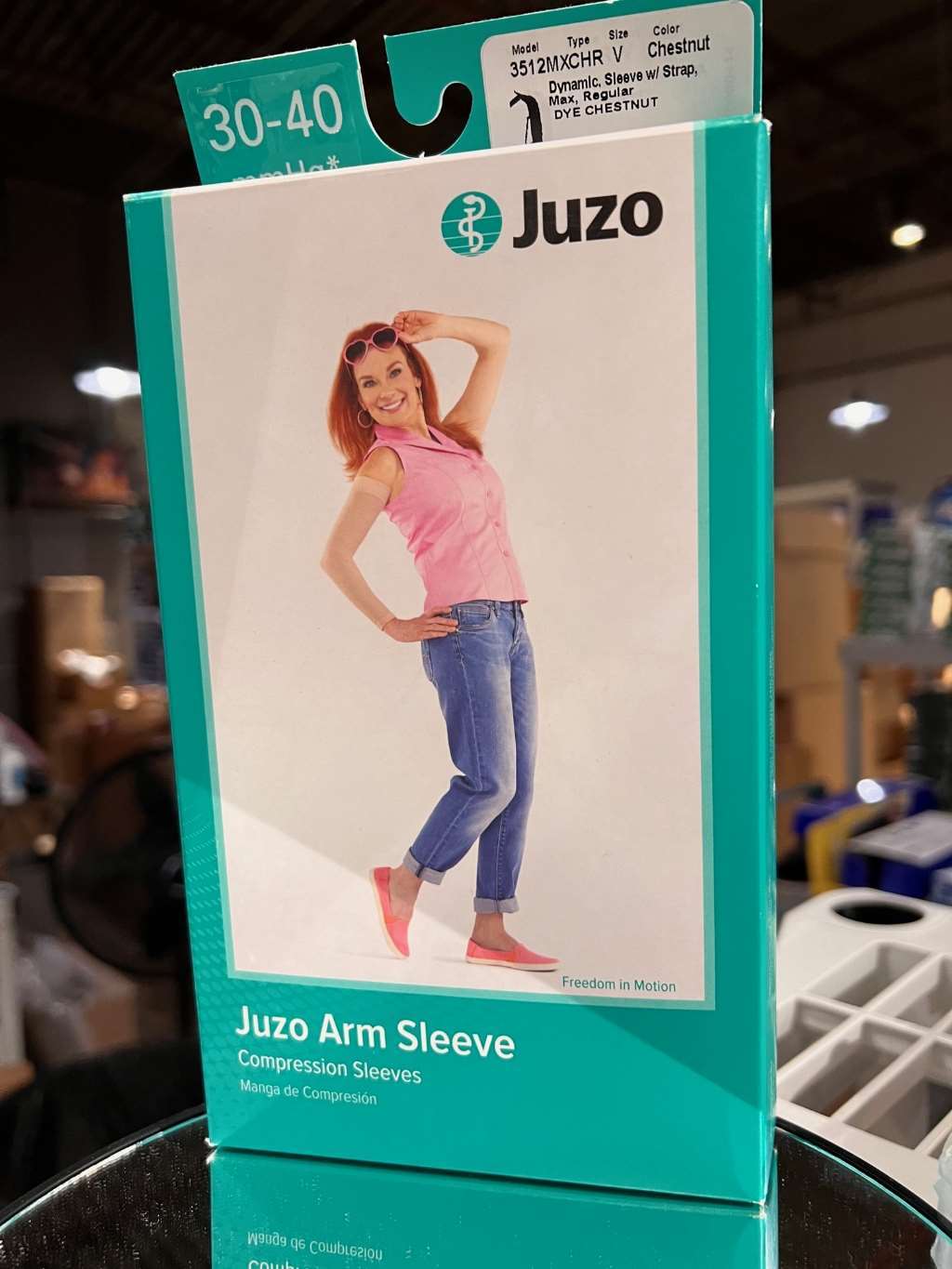 Juzo Dynamic Max, Armsleeve, w/Strap, Regular, Size: V 30-40mmHg (Chestnut)