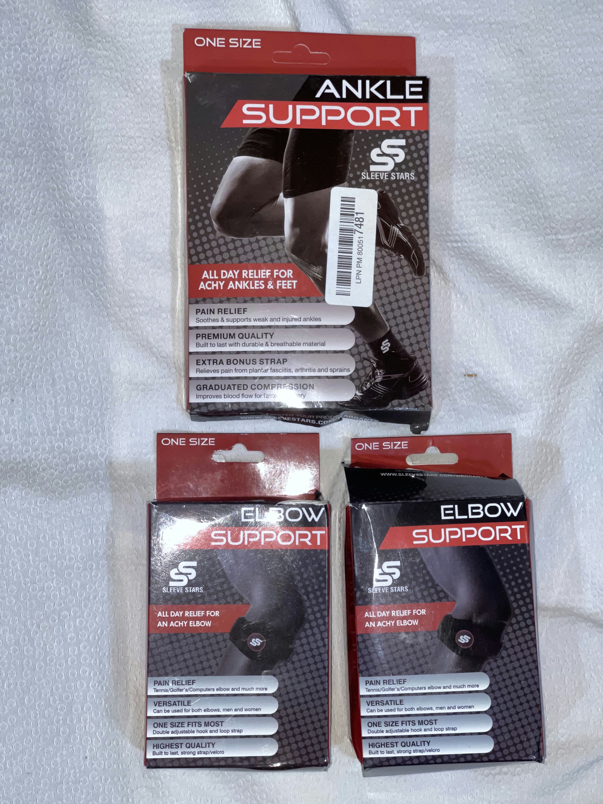 Sleeve Stars Ankle Brace Plantar Fasciitis Relief Wrap Support Elbow Support Lot