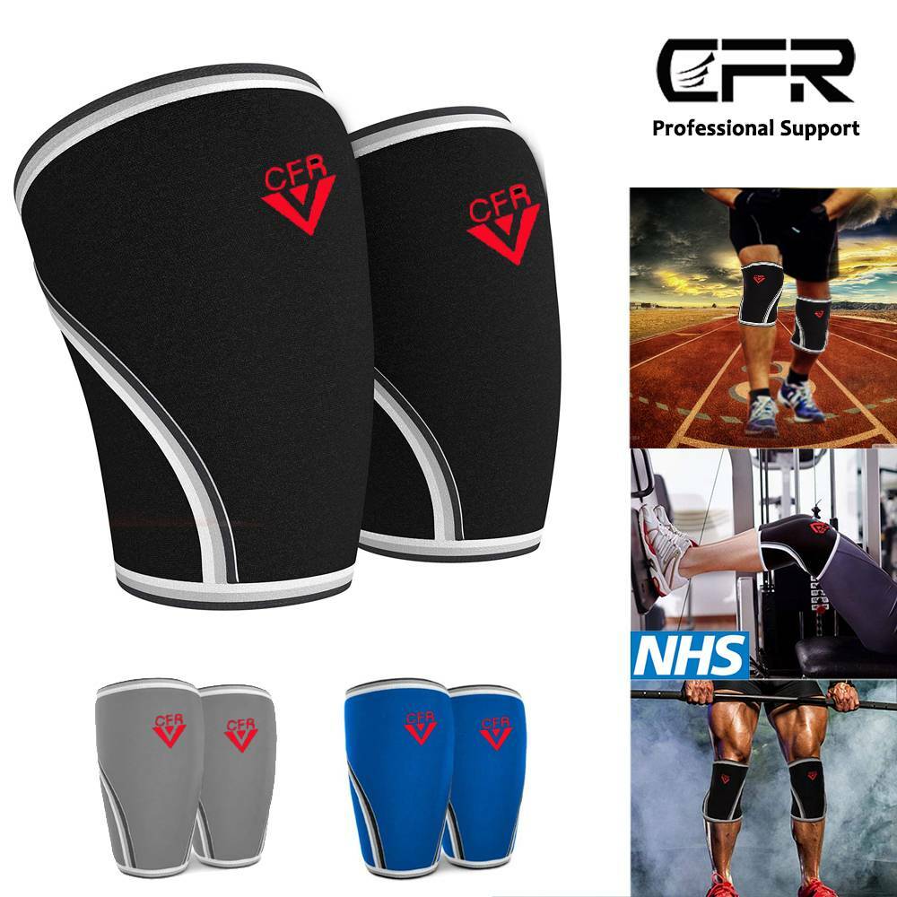 Knee Sleeves Support Compression Weightlifting 7mm Neoprene Squats Women Men CFR