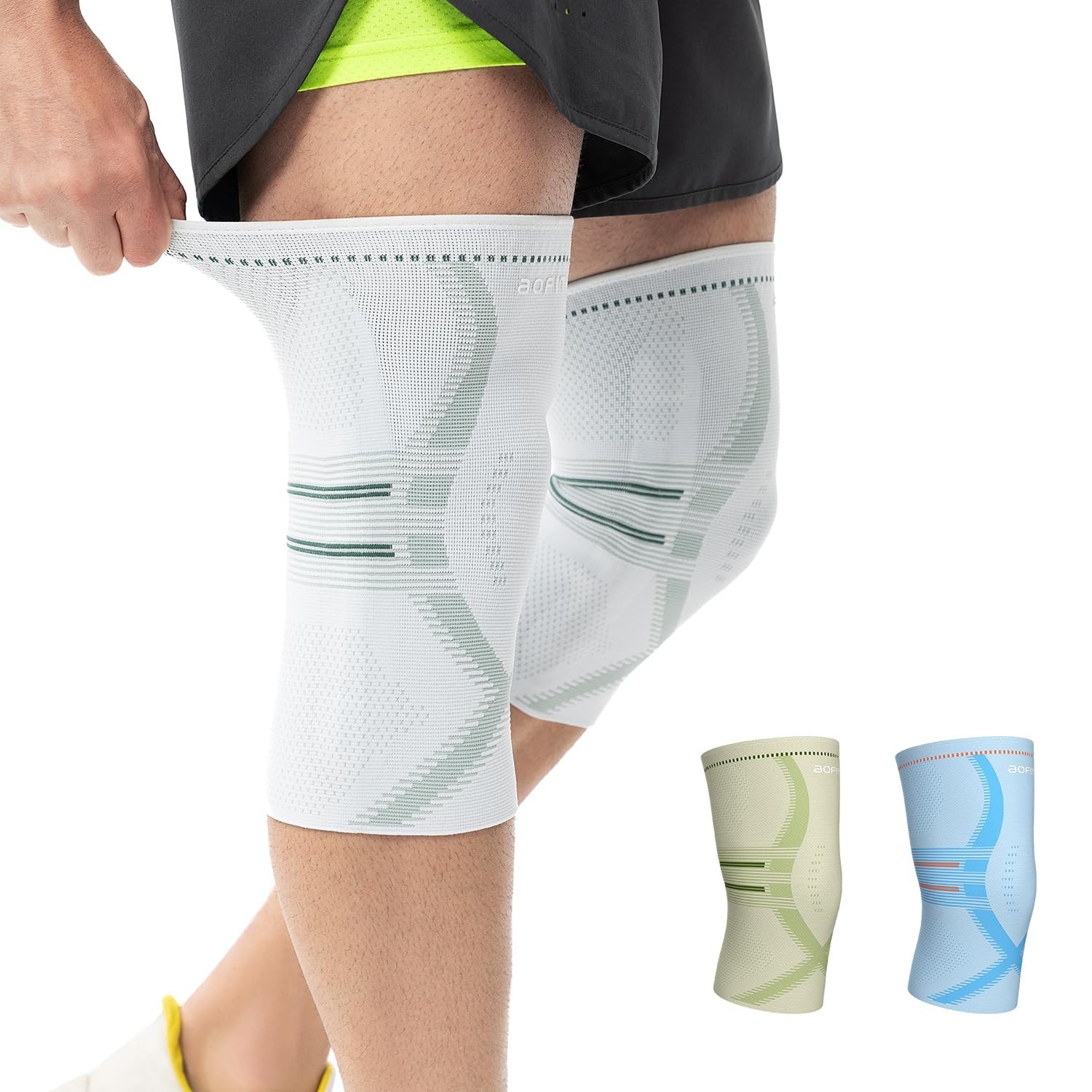 Compression Knee Brace (2pc) for Women & Men – Size Medium – Knee Sleeve Support