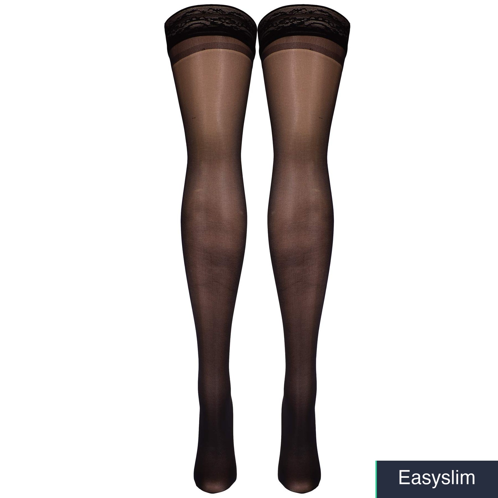 Compression Stockings Women Thigh High 8-15 mmHg Closed Toe Black Small