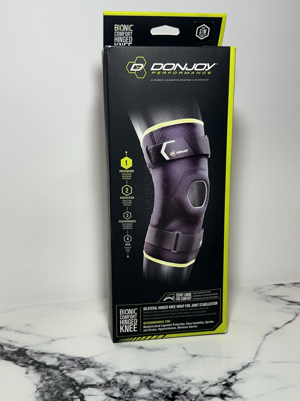 DonJoy Performance Bionic Comfort Hinged Knee Brace S/M Black Bilateral Hinged