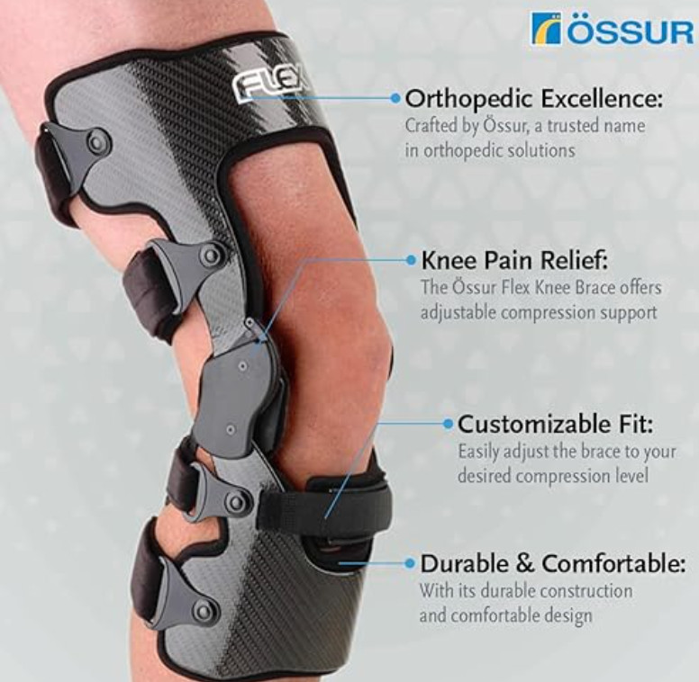 Ossur Flex Ligament Knee Brace (Left, X-Large)