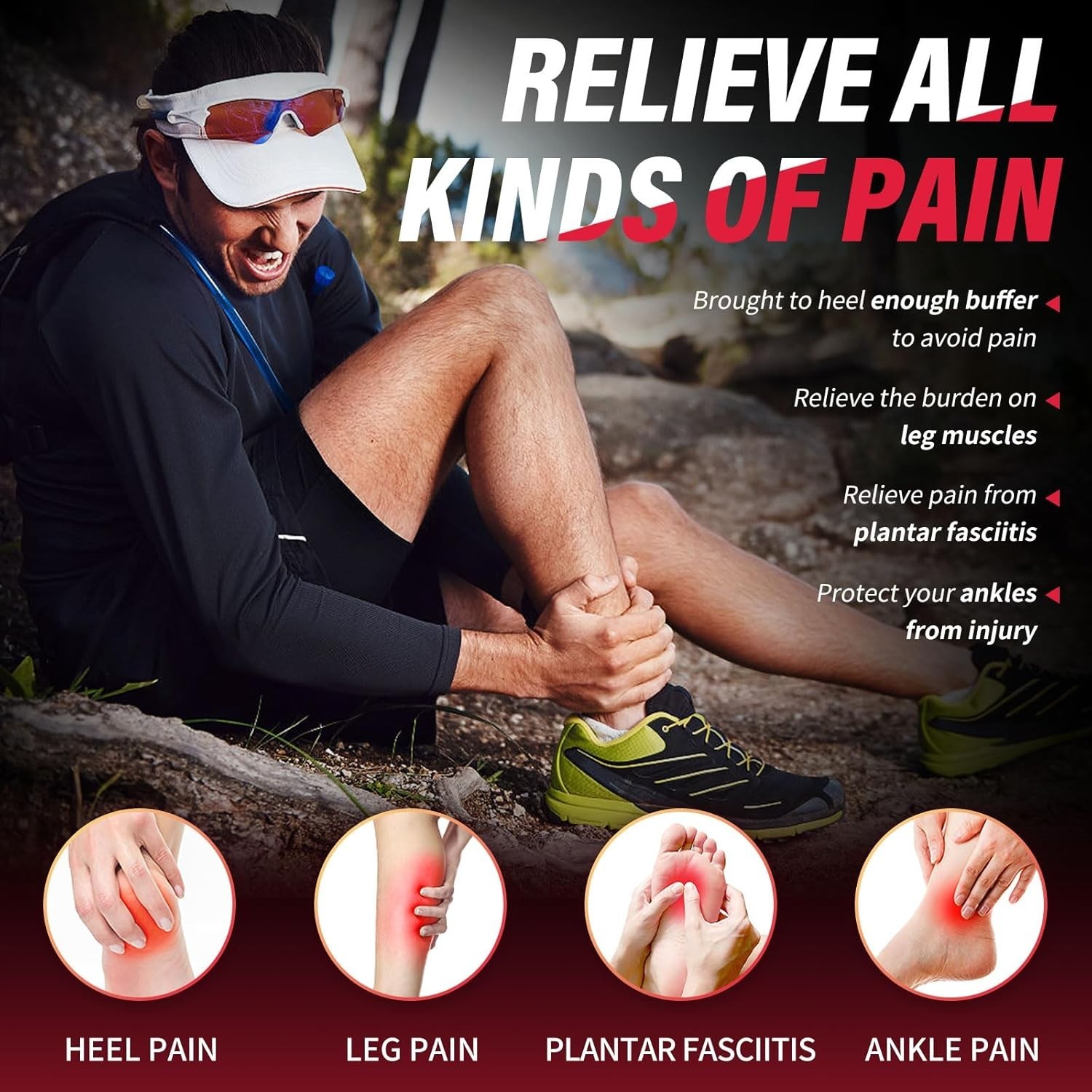 Plantillas para fascitis plantar para hombres con soporte de arco