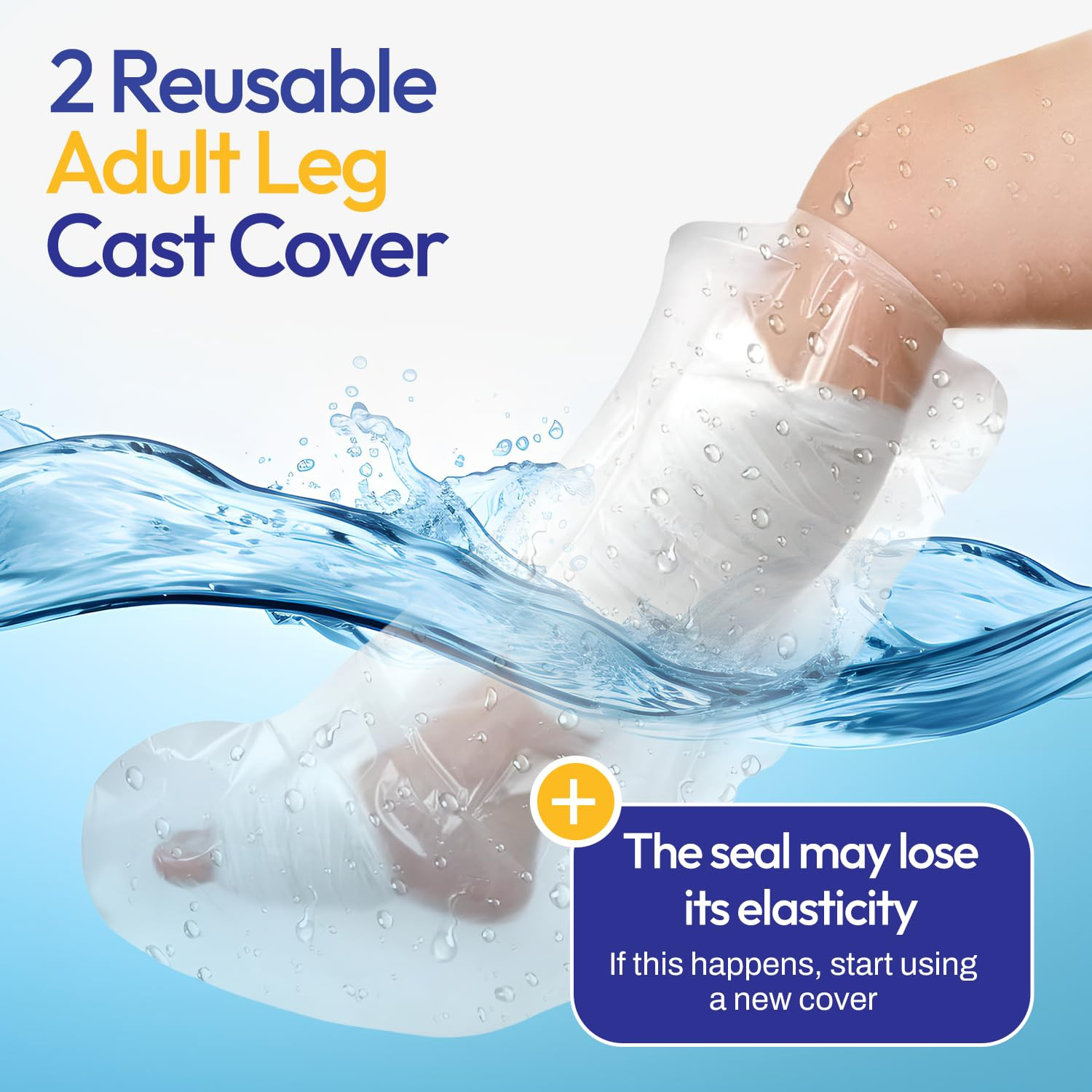 Cast Covers for Shower Leg – 2Pcs Leg Cast Cover for Showering – Watertight Seal