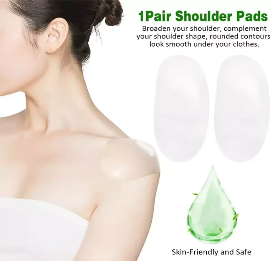 One pair Silicone Shoulder Pads for Women Clothing, Shoulder Enhancer, Reusable