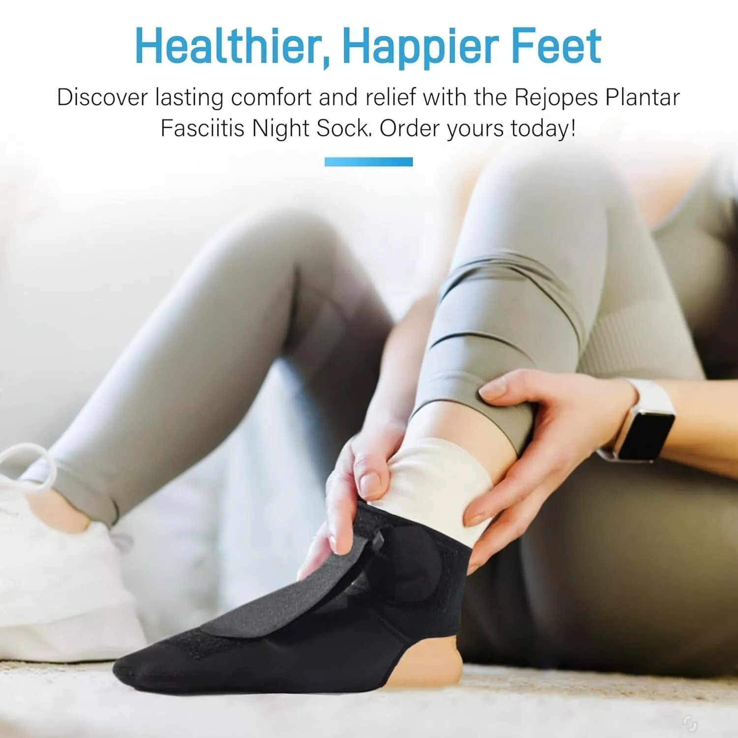 Plantar Fasciitis Night Splint Sock Gentle Foot Support for Pain Relief M Size