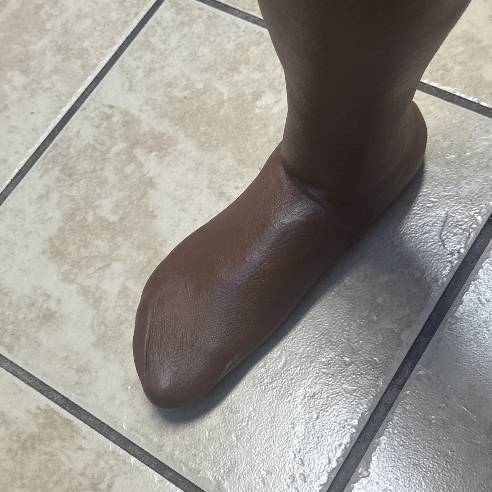 Vintage Prosthetic Leg Right Above Knee Melanated Dark Skin Rubber Carbon Fiber