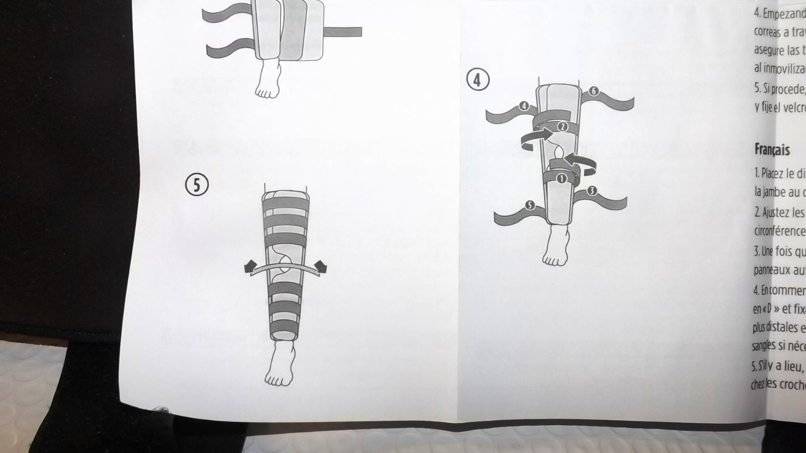 BREG Tri-Panel Knee Immobilizer 16″ Black Instructions Included Used Once