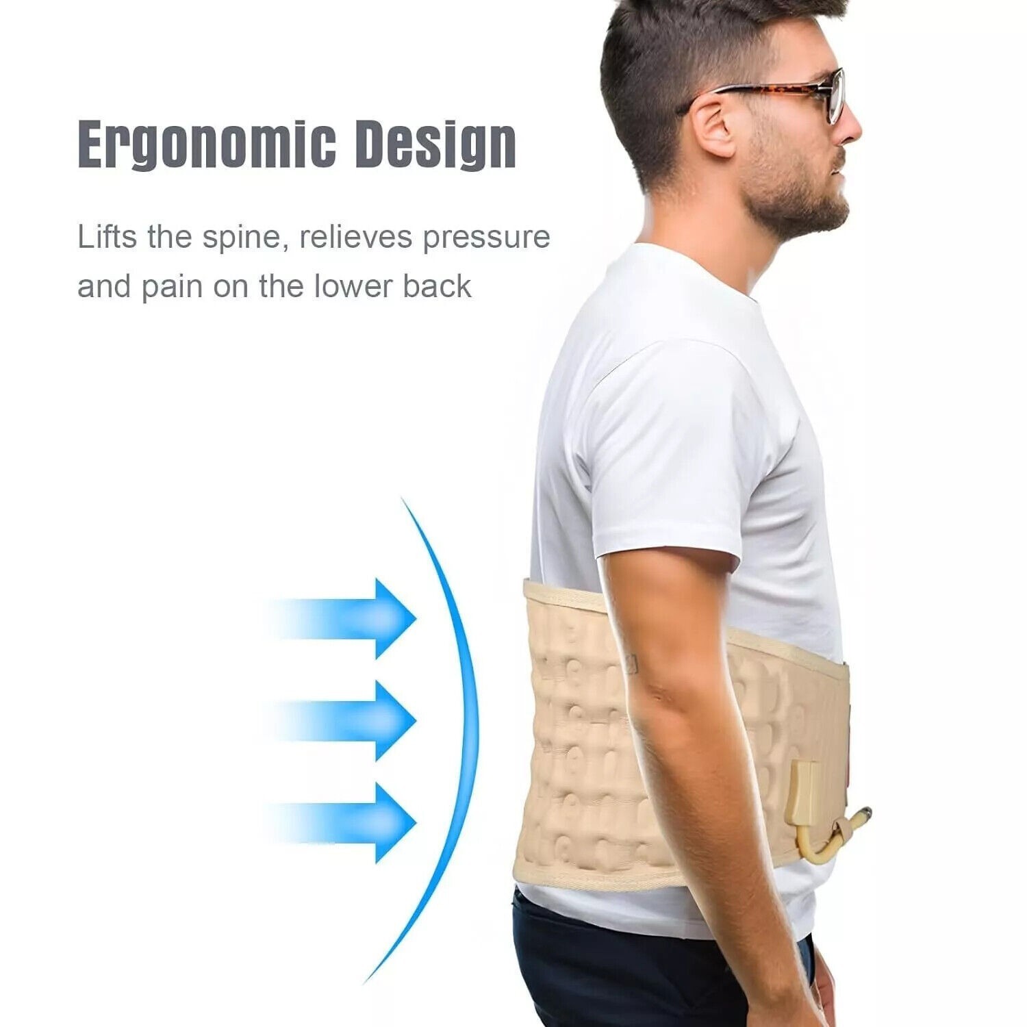 Spine Decompression Back Belt Lumbar Support for Lower Back Pain Relief Fast USA