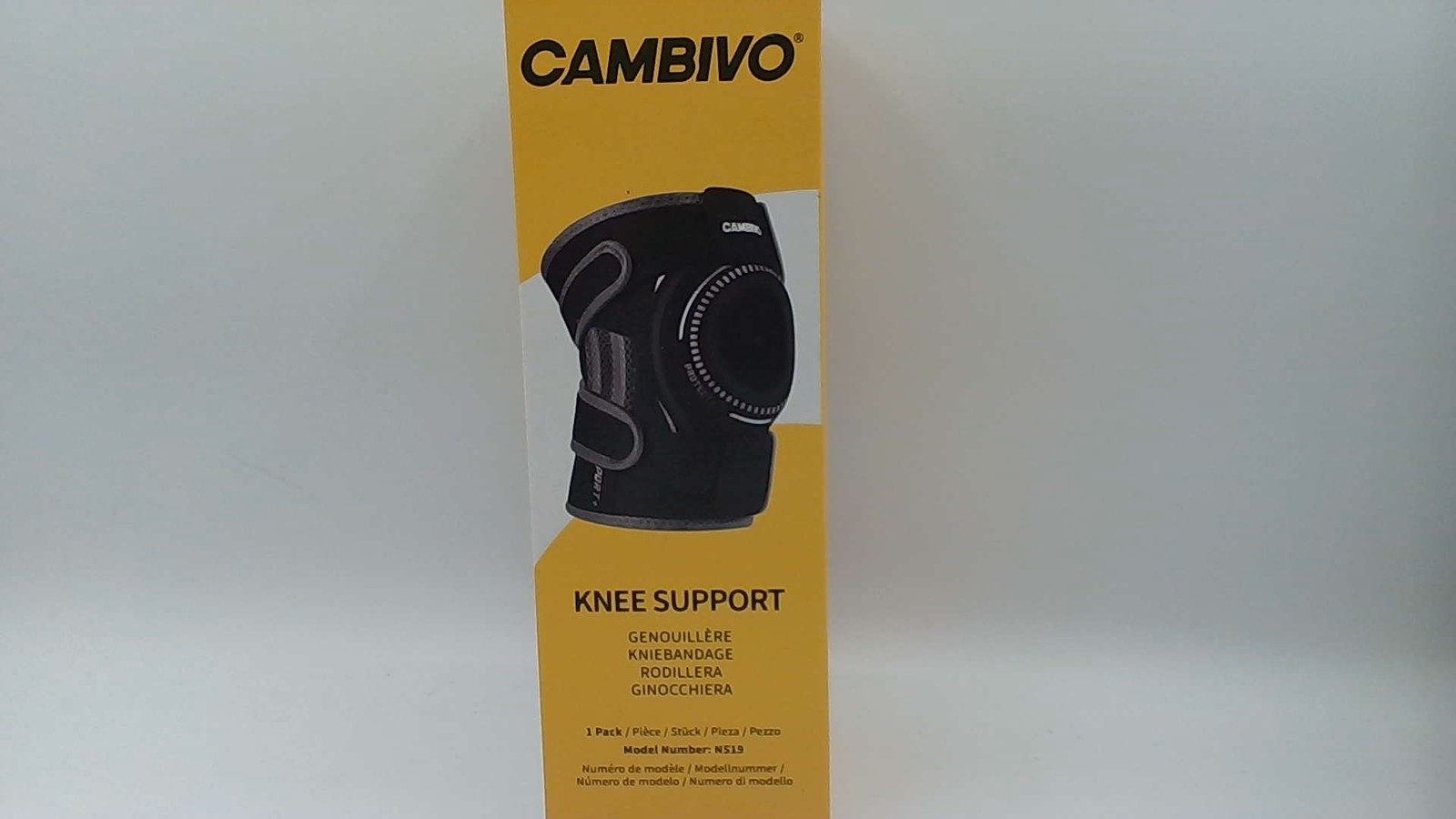CAMBIVO Knee Support With Side Stabilizer, Black