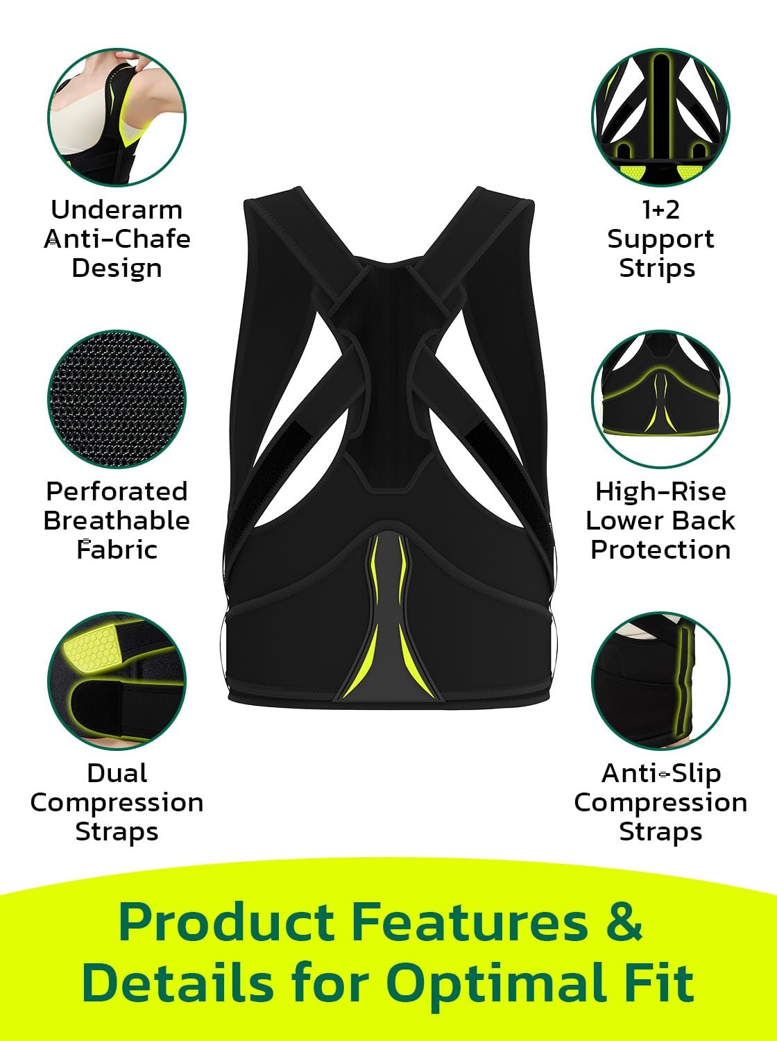 Posture Corrector for Women：Adjustable Posture Brace Straps for Pain Relief &…