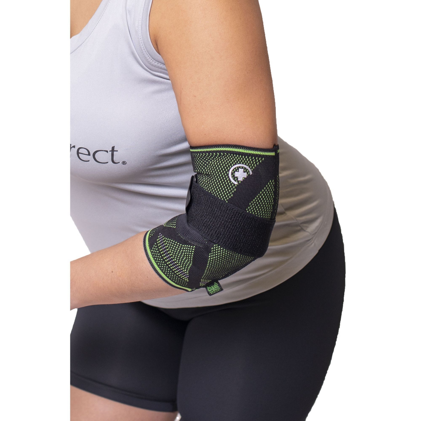 Knit Elbow Compression Brace with Strap- Forearm Pain, Golf & Tennis Elbow