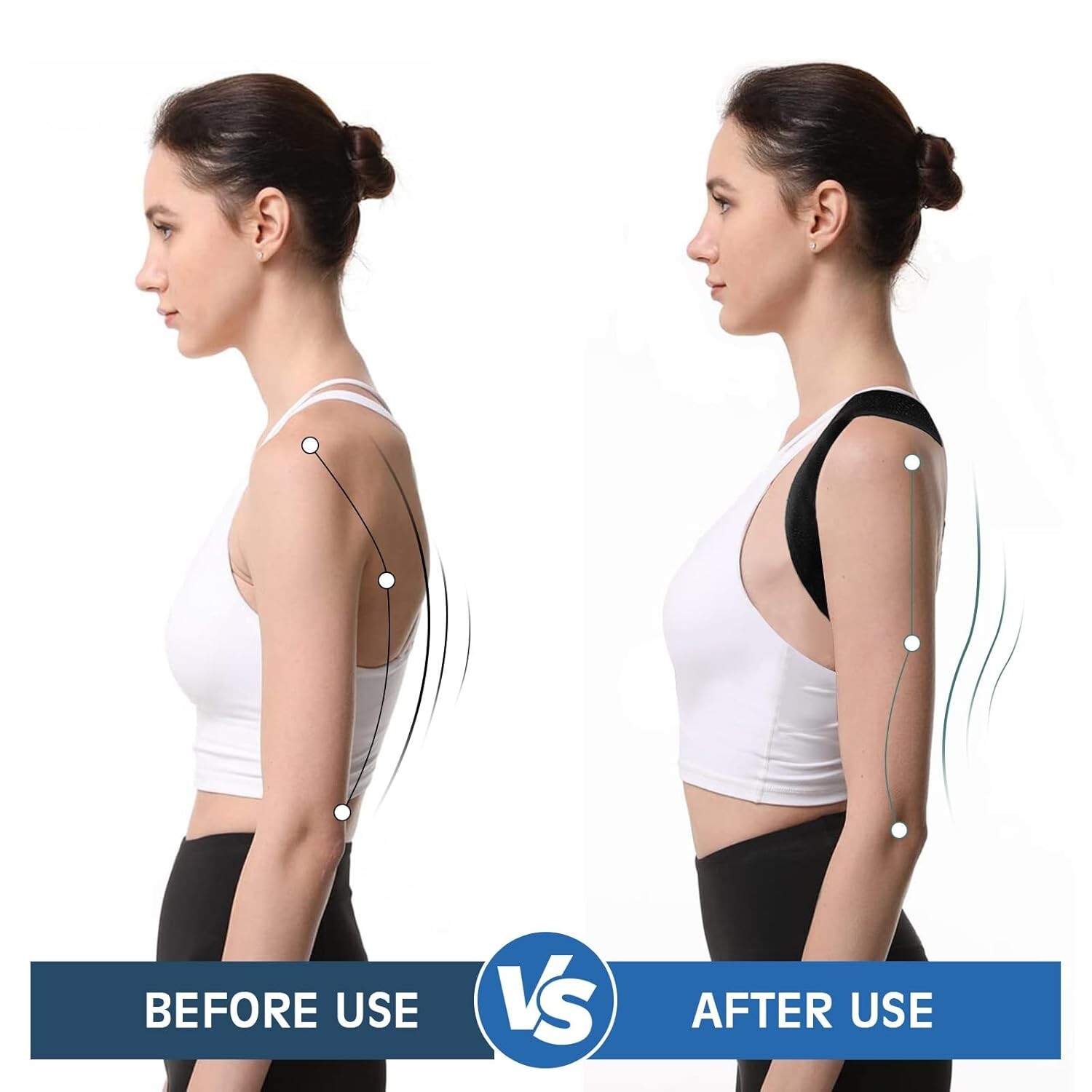 Adjustable Posture Corrector Unisex Back Brace Upper Spine Support Hunchback