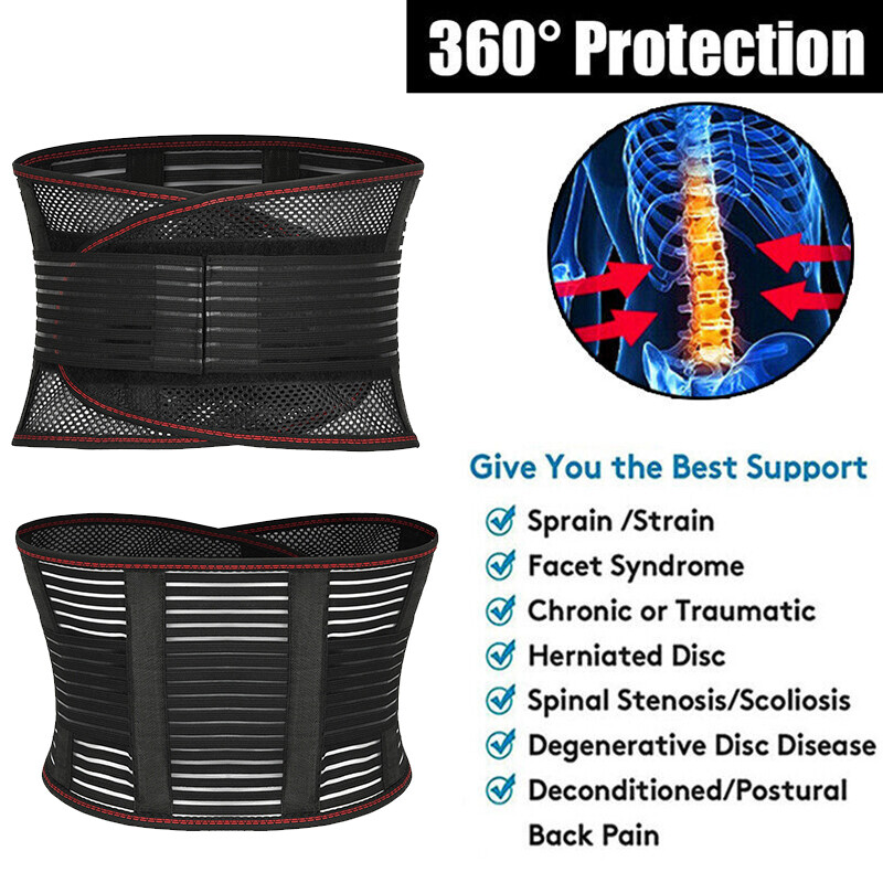 Lower Lumbar Brace Back Lumbar Support Double Pull Belts Pain Relief Men Women