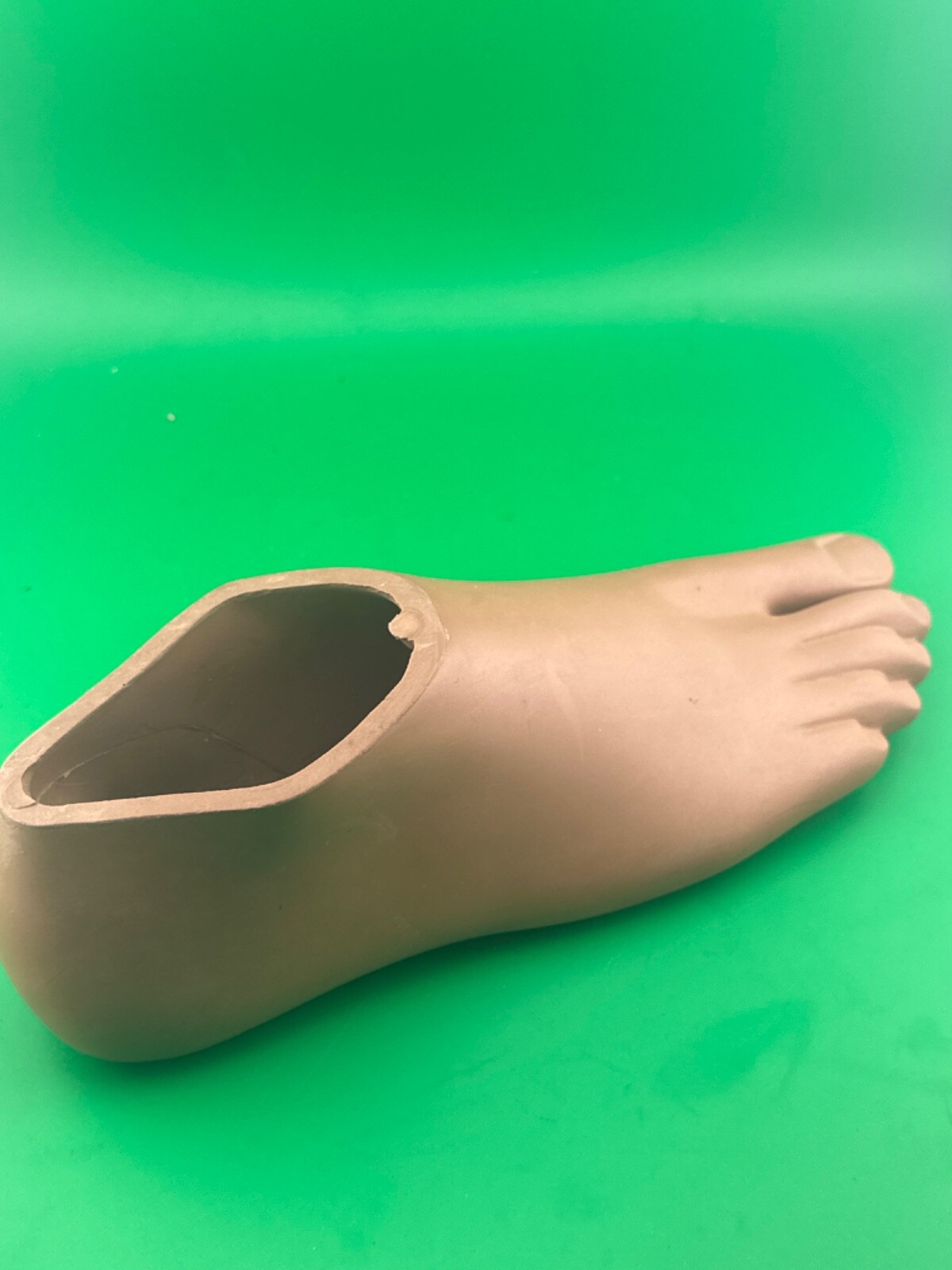 Prosthetic footshell foot shell, right, Blatchford avalon shell. Size 25. Brown