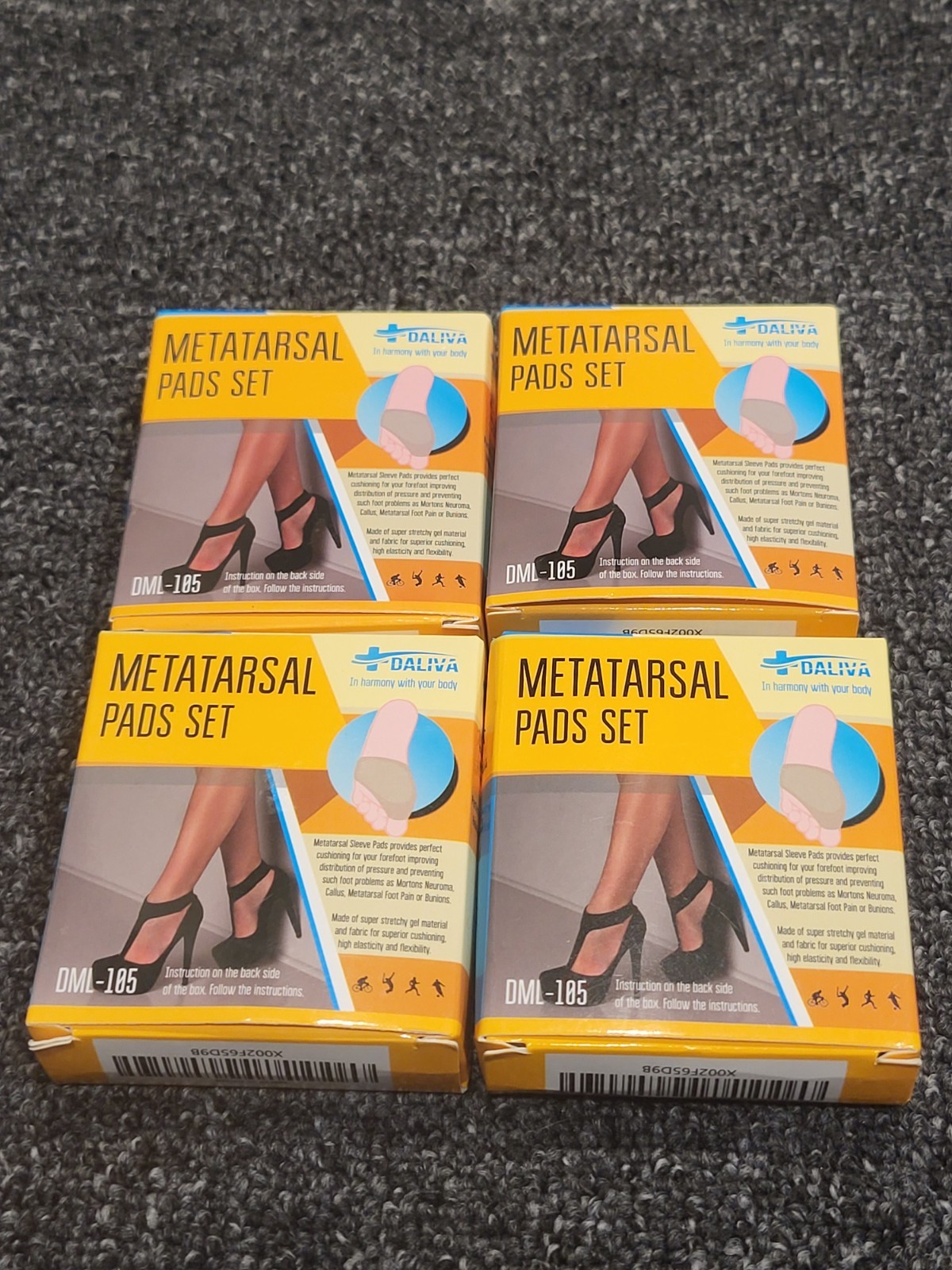 Daliva Metatarsal Pads Neuroma DML-105 Forefoot Cushions Pads Set 6-10 Lot 4 New