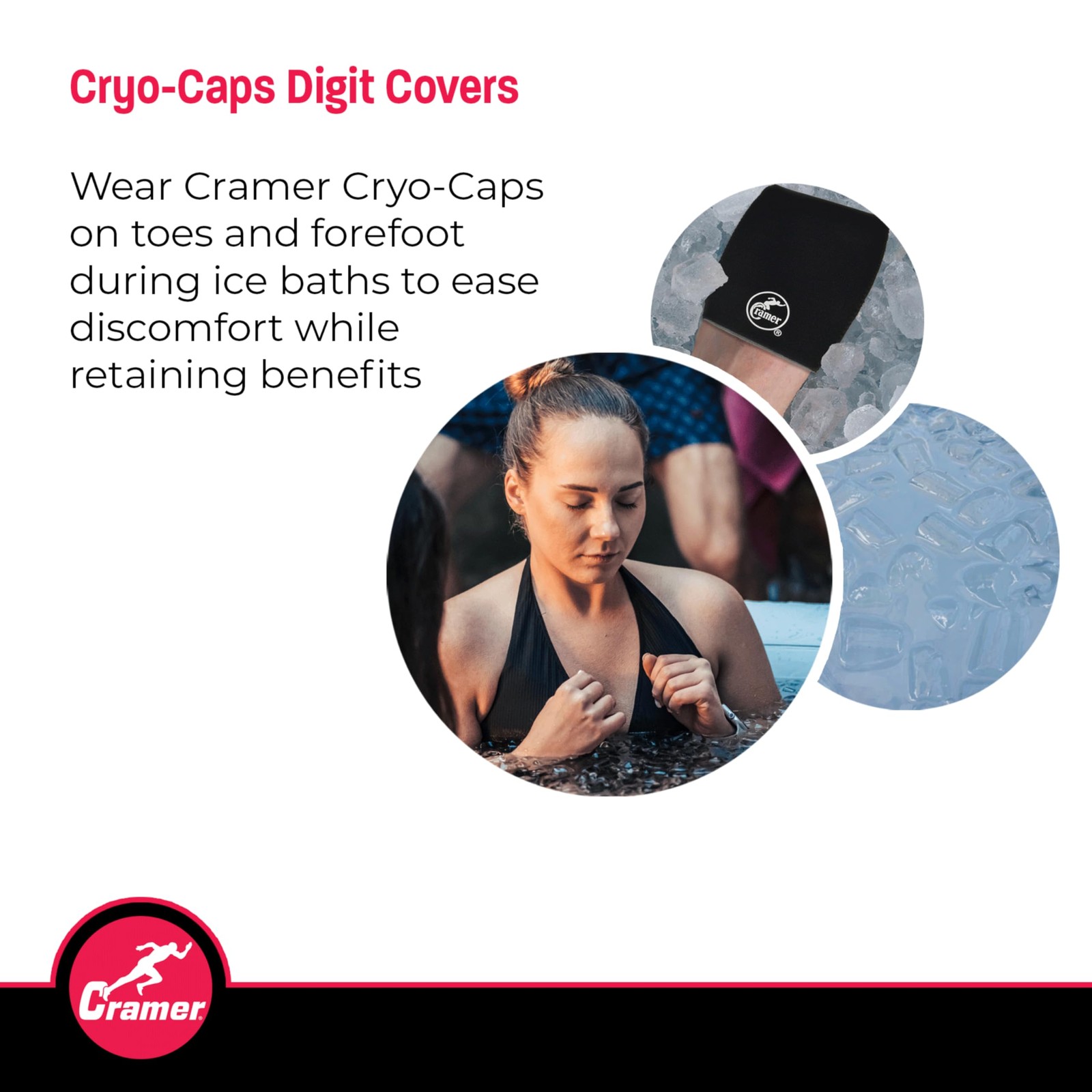Cramer Cryo-Caps Ice Bath Socks Toe Warmers Cold Therapy Digit Covers Pair