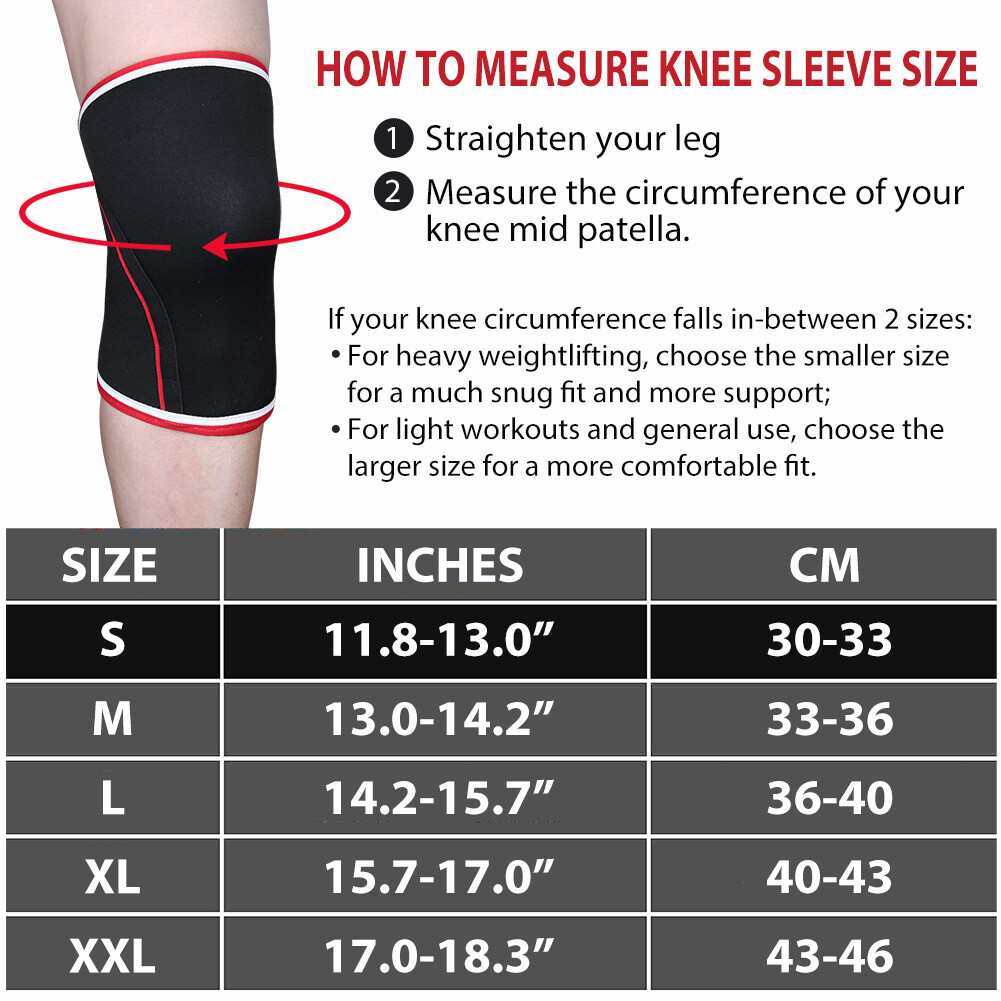 2 Pack Knee Sleeves Support Compression Weightlifting 7mm Neoprene Sleeve Sport