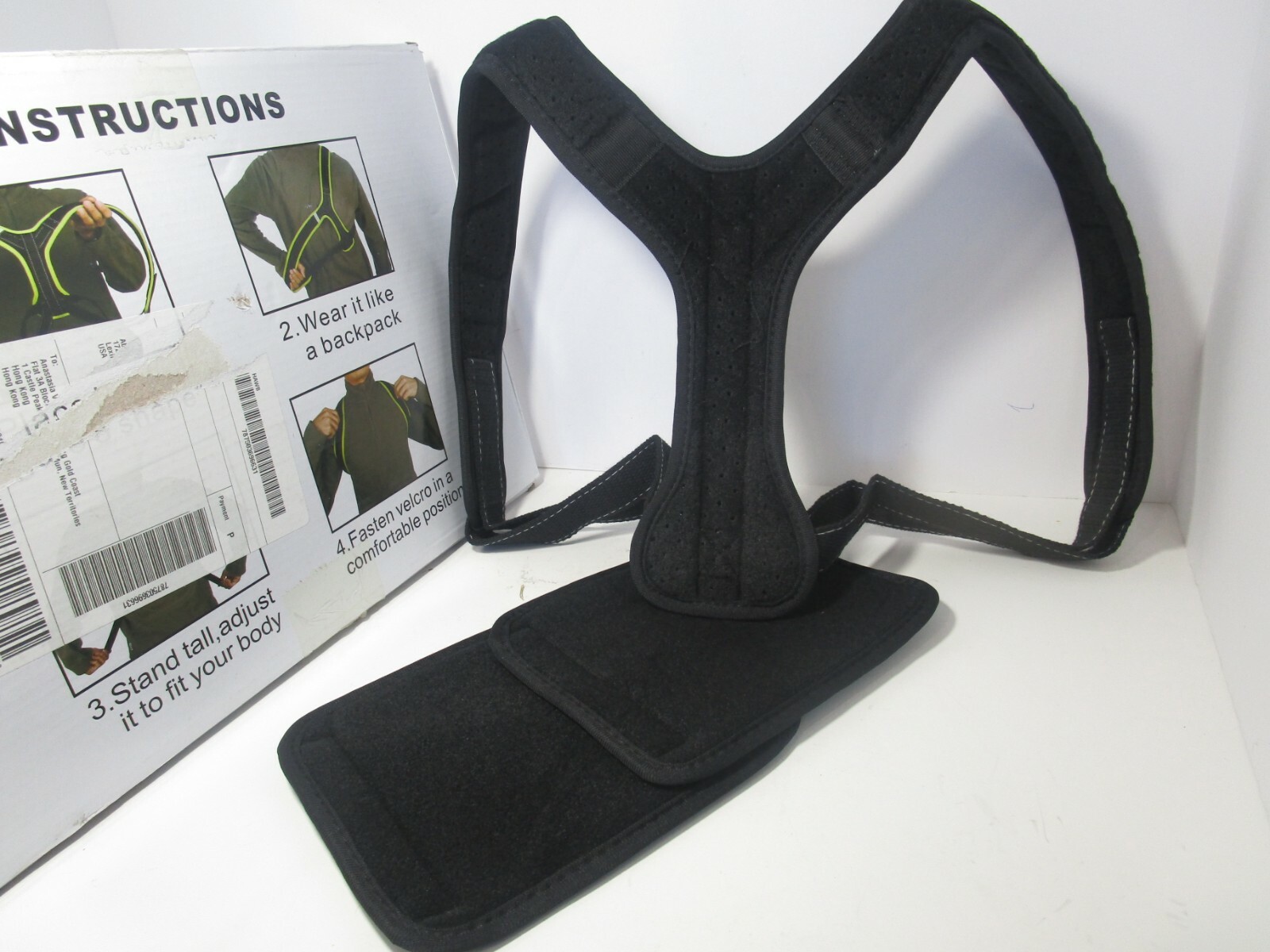 Abahub Posture Corrector Brace Clavicle Back Support Black Medium, FREE SHIP!