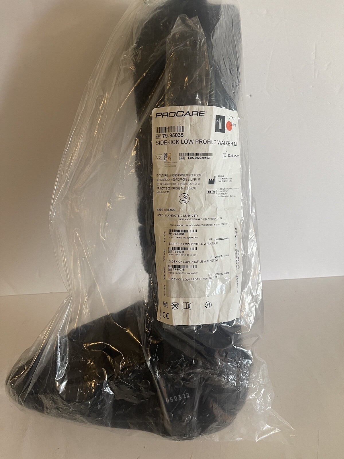 Procare Sidekick Brand New Low Profile Walker Med Boot Brace Foot Ankle 79-95035